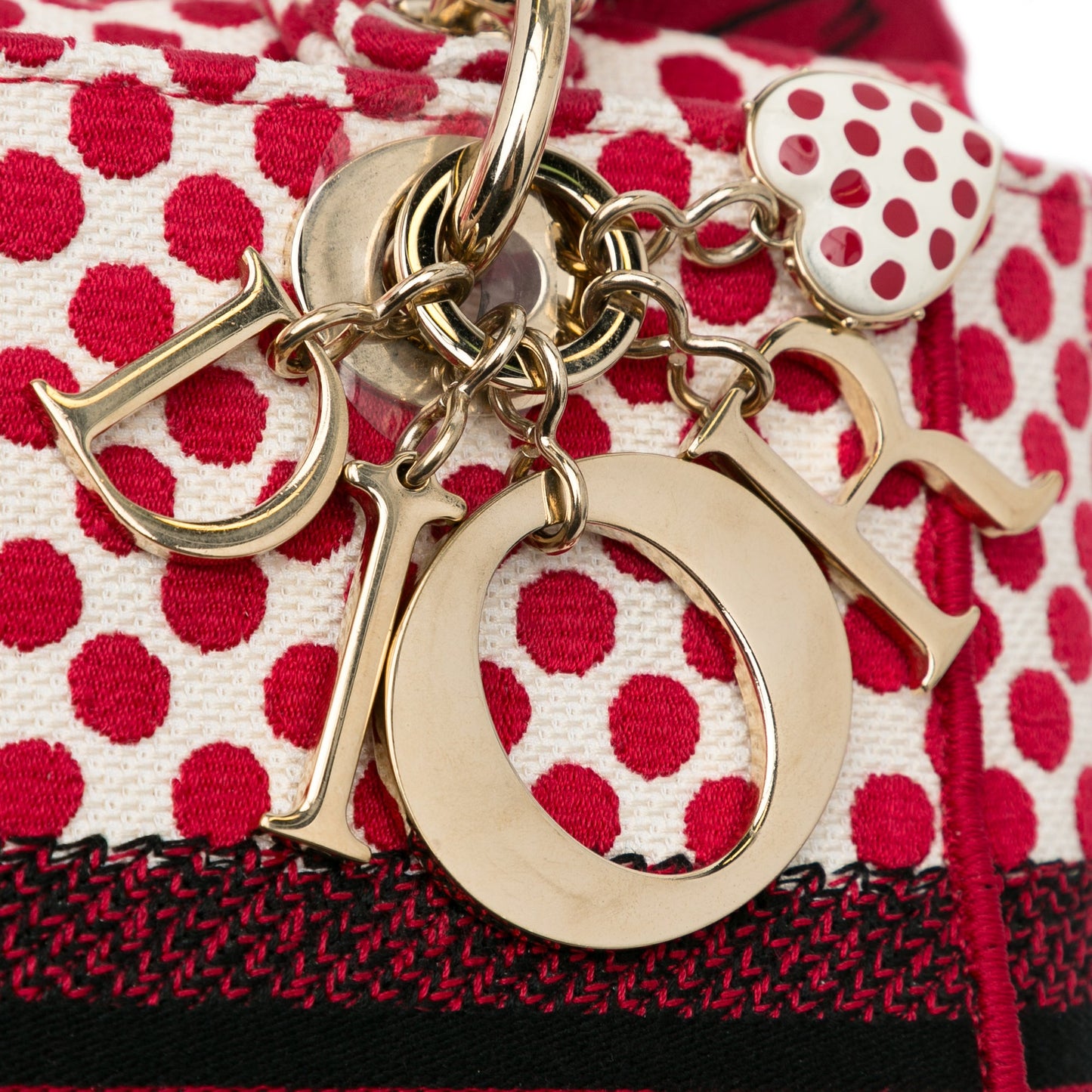 Dior DiorAmour Medium Embroidered Canvas Dots Lady D Lite
