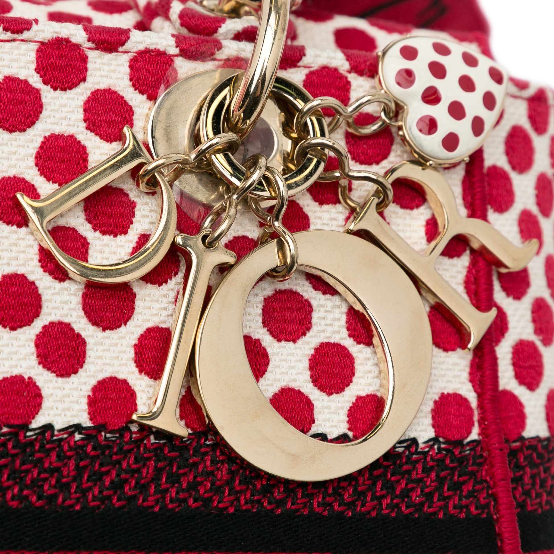 Dior DiorAmour Medium Embroidered Canvas Dots Lady D Lite