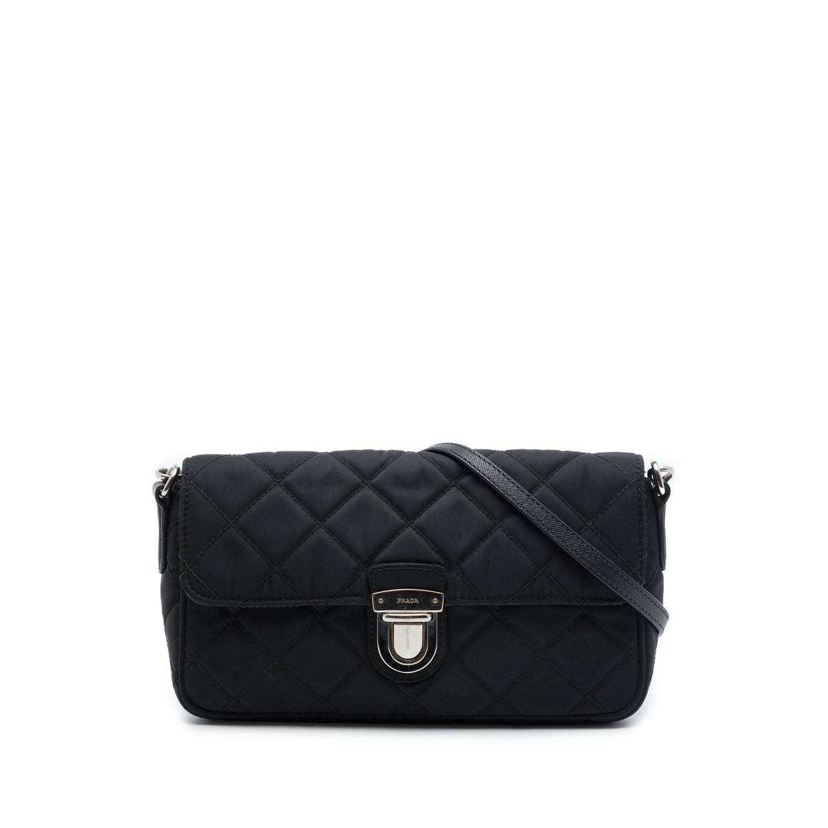 Prada Impuntu Tessuto Crossbody — Black