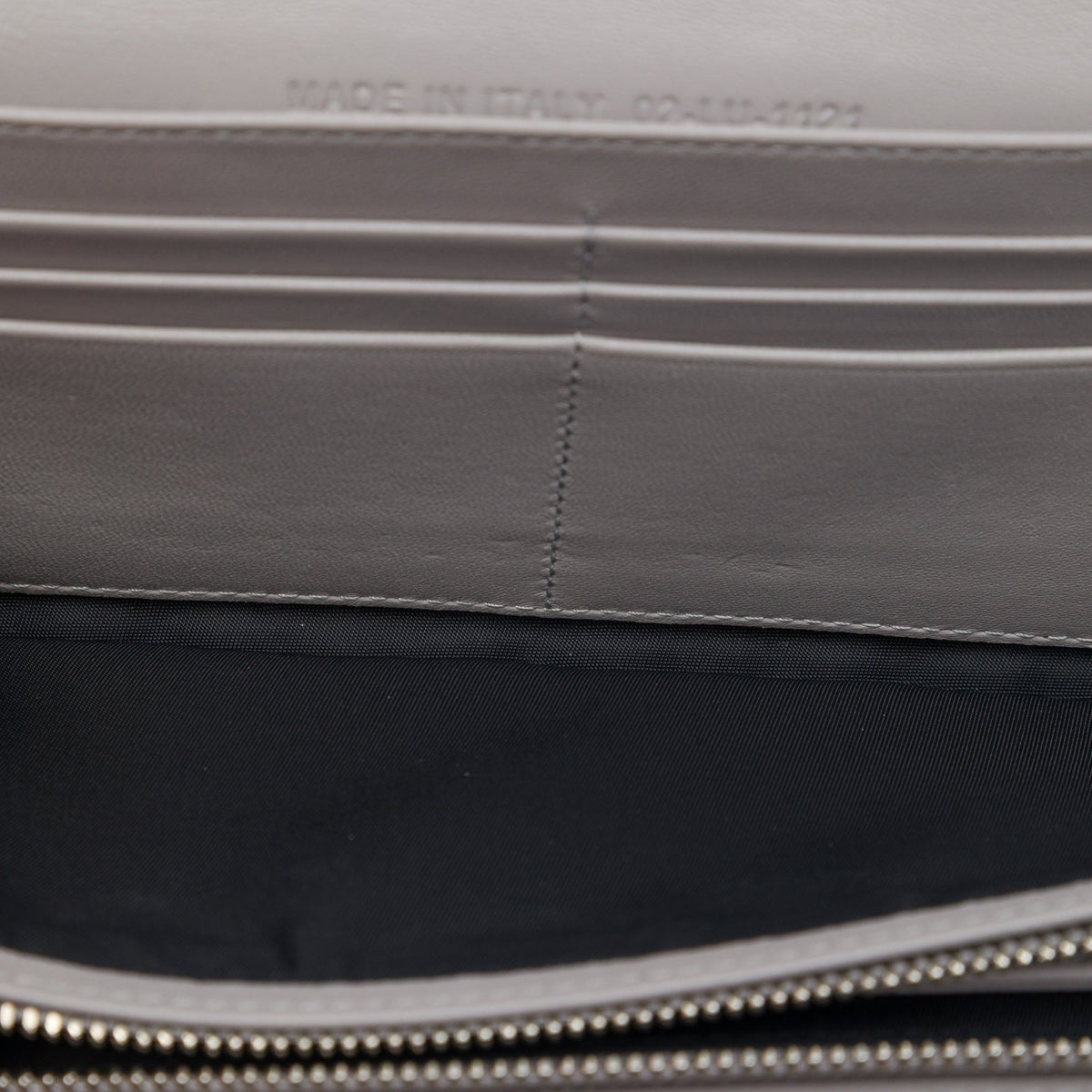 Dior Lambskin Cannage Lady Dior Wallet On Chain — Gray
