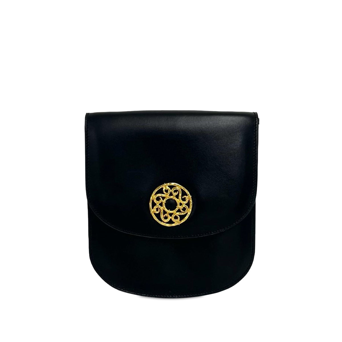 Celine Leather Crossbody — Black