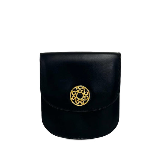 Celine Leather Crossbody — Black