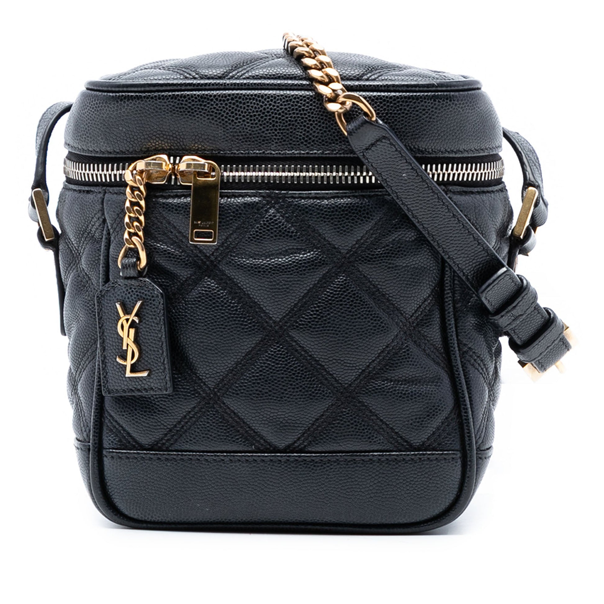 Saint Laurent Grain de Poudre Quilted 80s Vanity Bag