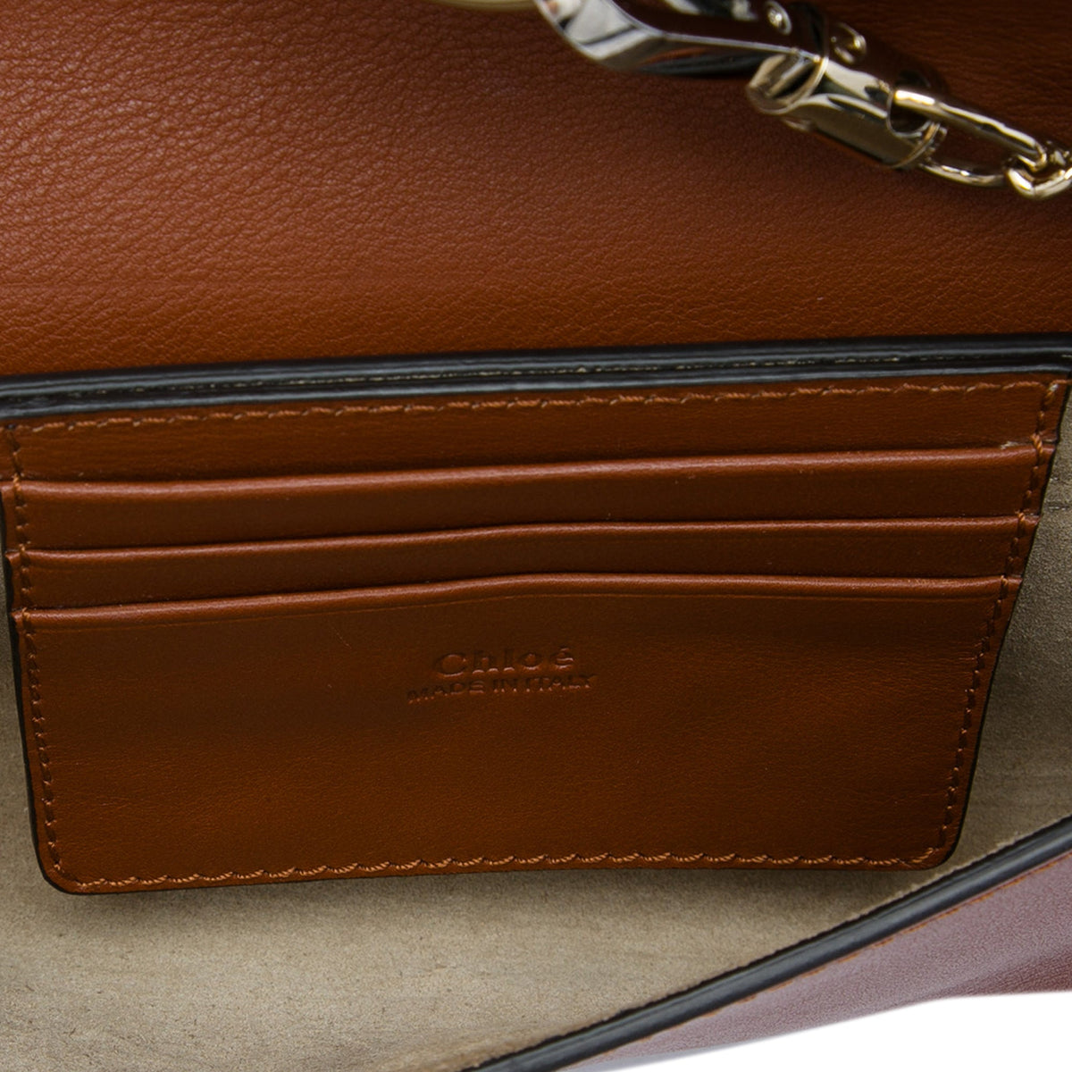 Chloé Mini Calfskin and Suede Faye Chain Crossbody