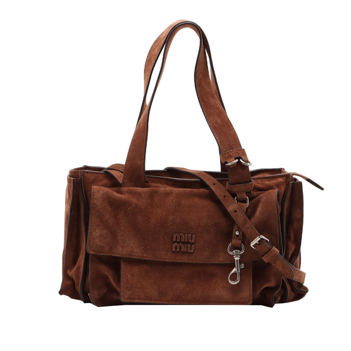 Miu Miu Suede Utilitaire Satchel