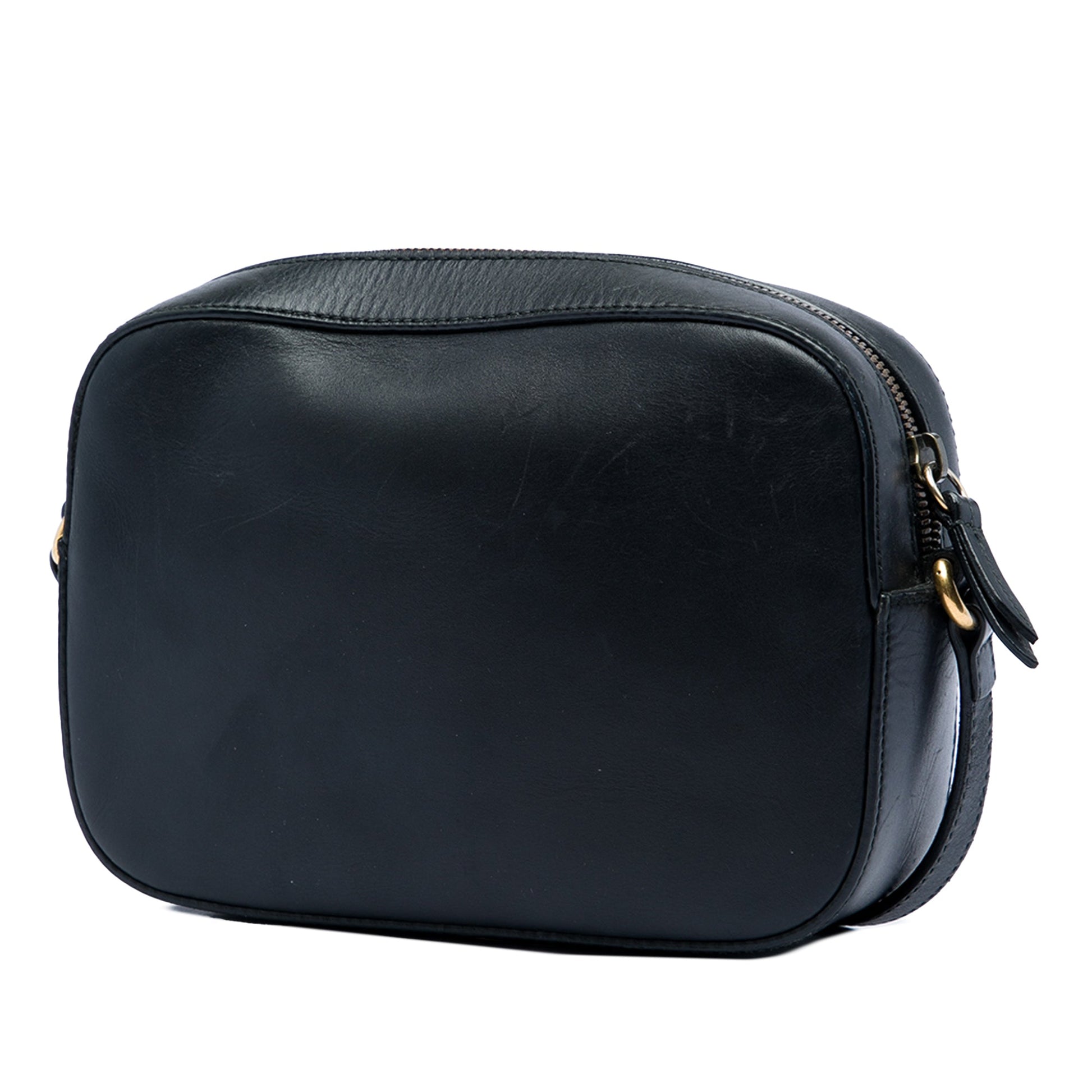Gucci Calfskin Web Webby Bee Camera Bag