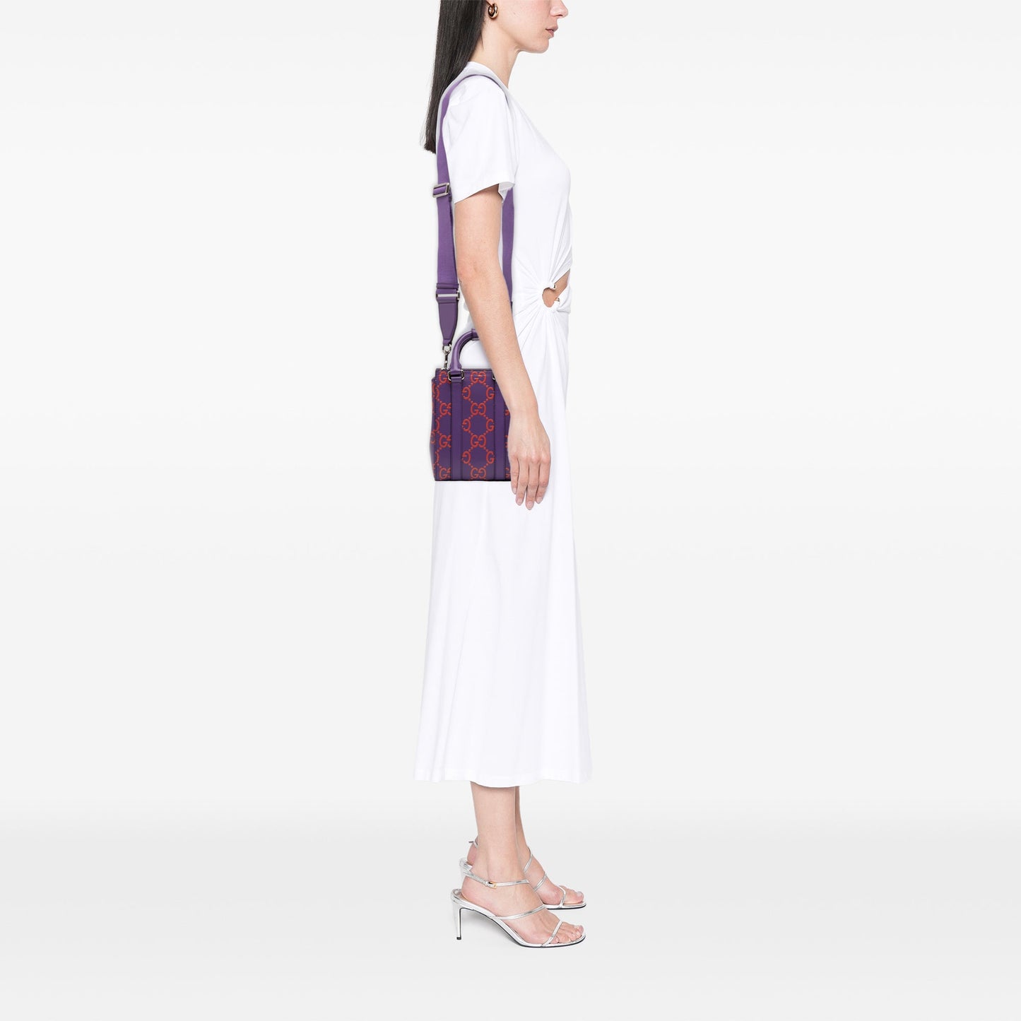 Gucci Mini GG Embossed Perforated Leather Tote