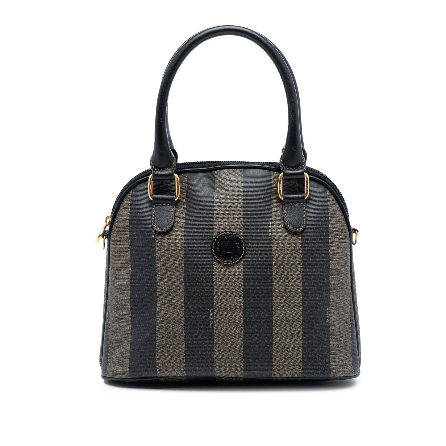 Fendi Pequin Coated Canvas Dome Satchel