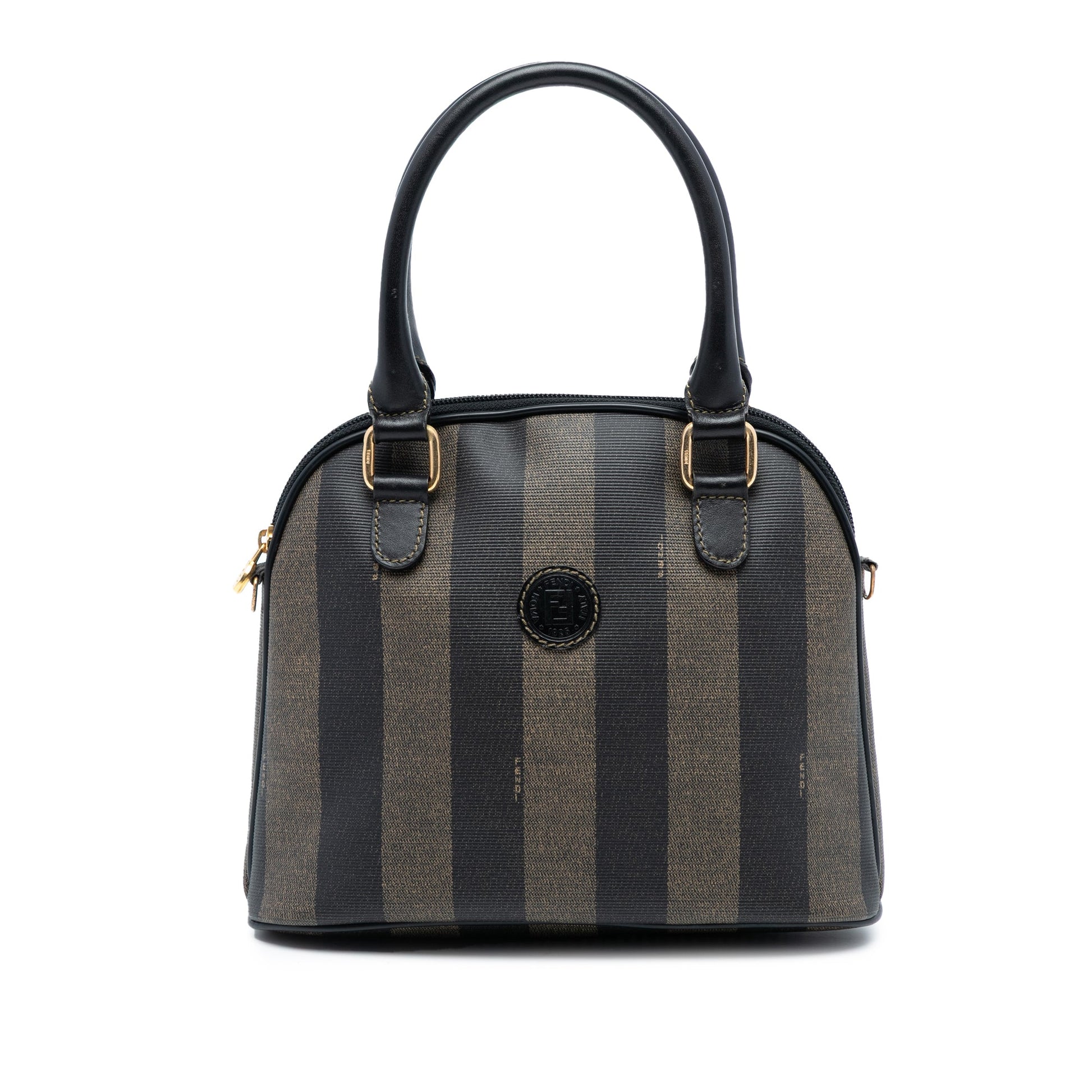 Fendi Pequin Coated Canvas Dome Satchel