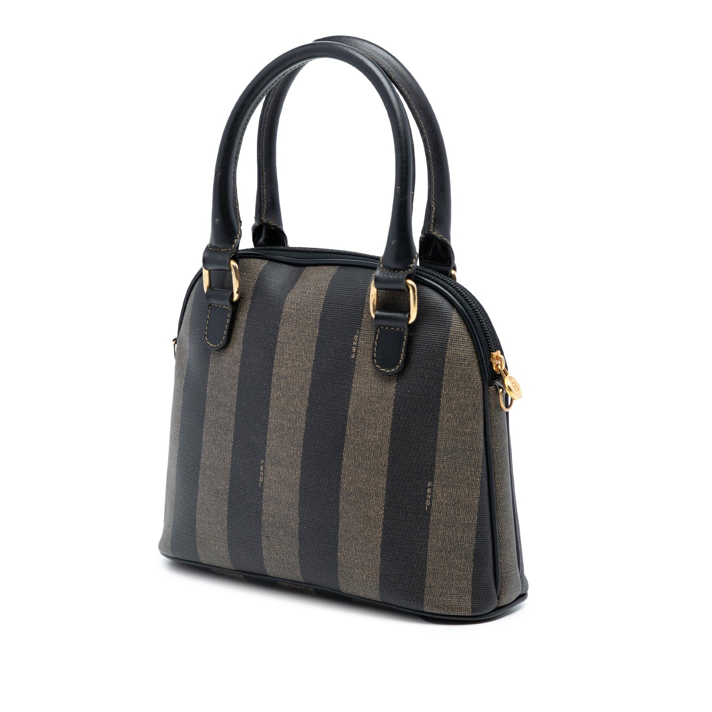 Fendi Pequin Coated Canvas Dome Satchel