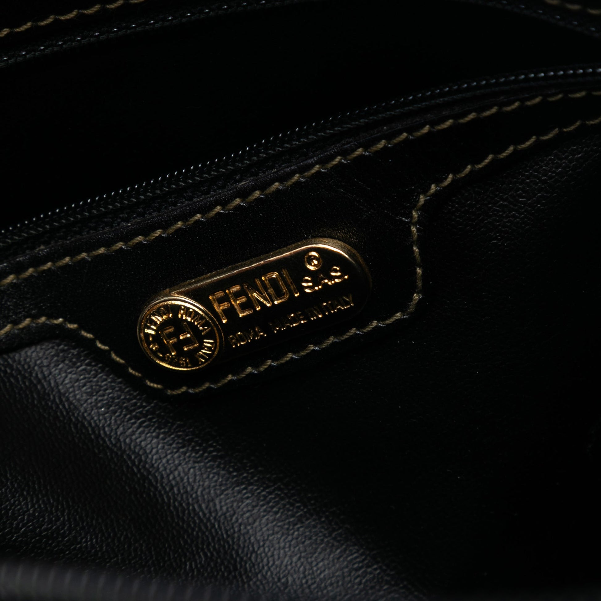 Fendi Pequin Coated Canvas Dome Satchel