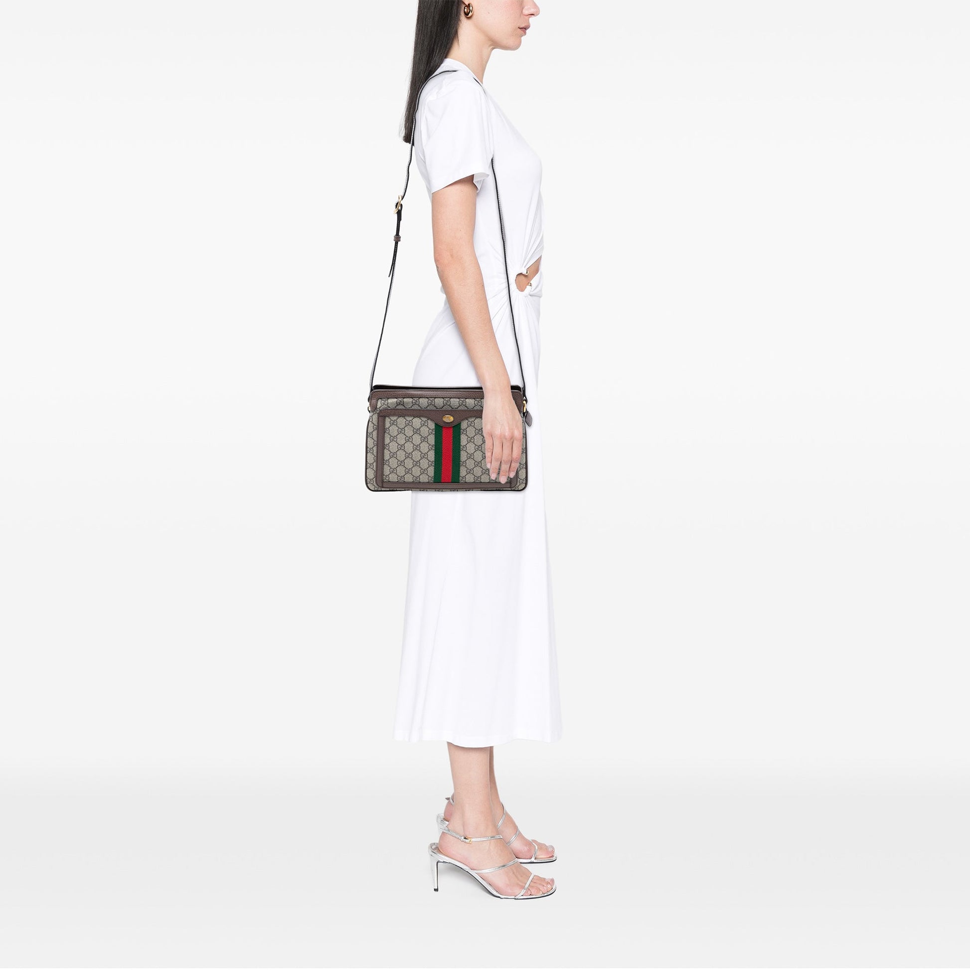 Gucci Medium GG Supreme Web Ophidia Crossbody