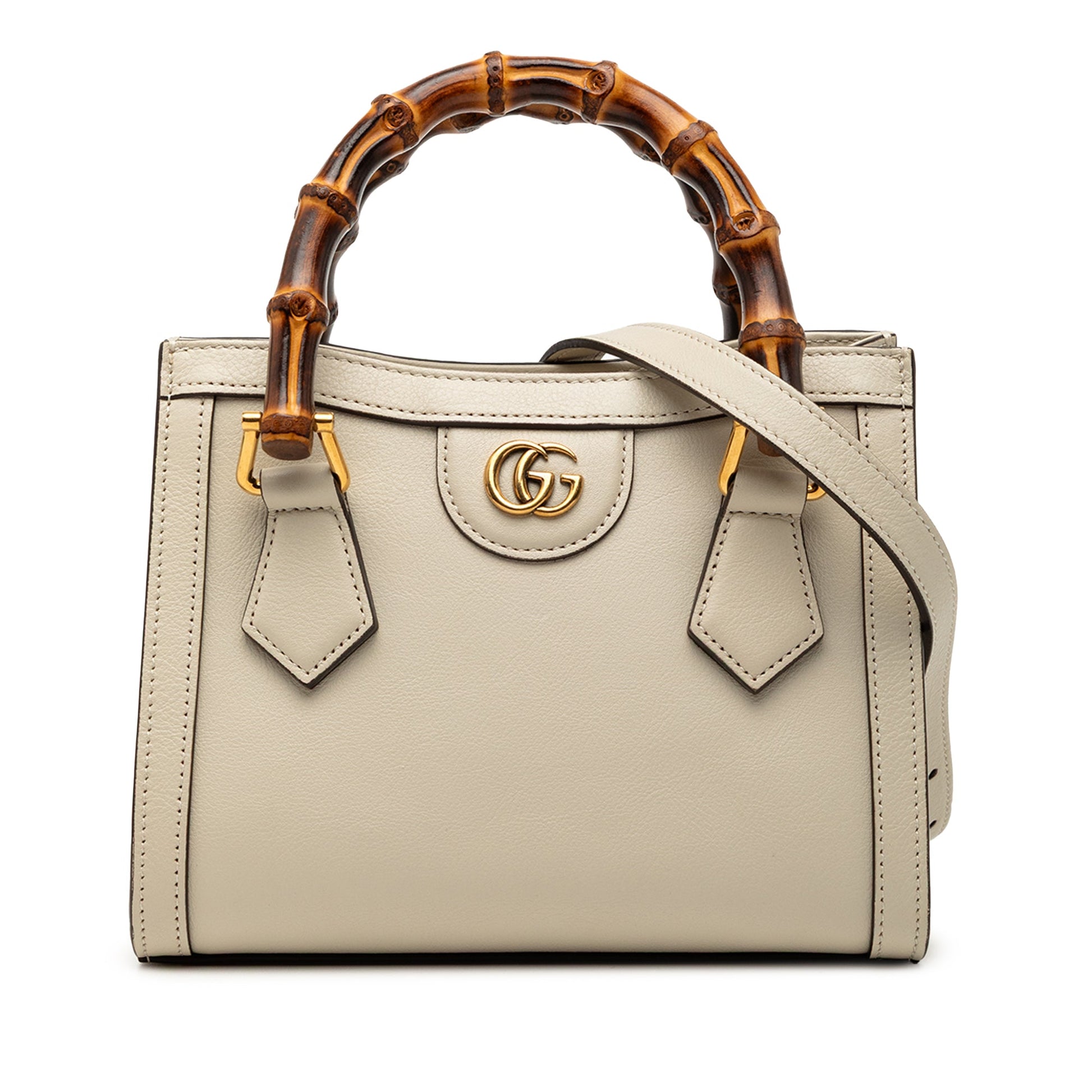 Gucci Mini Calfskin Bamboo Diana Satchel