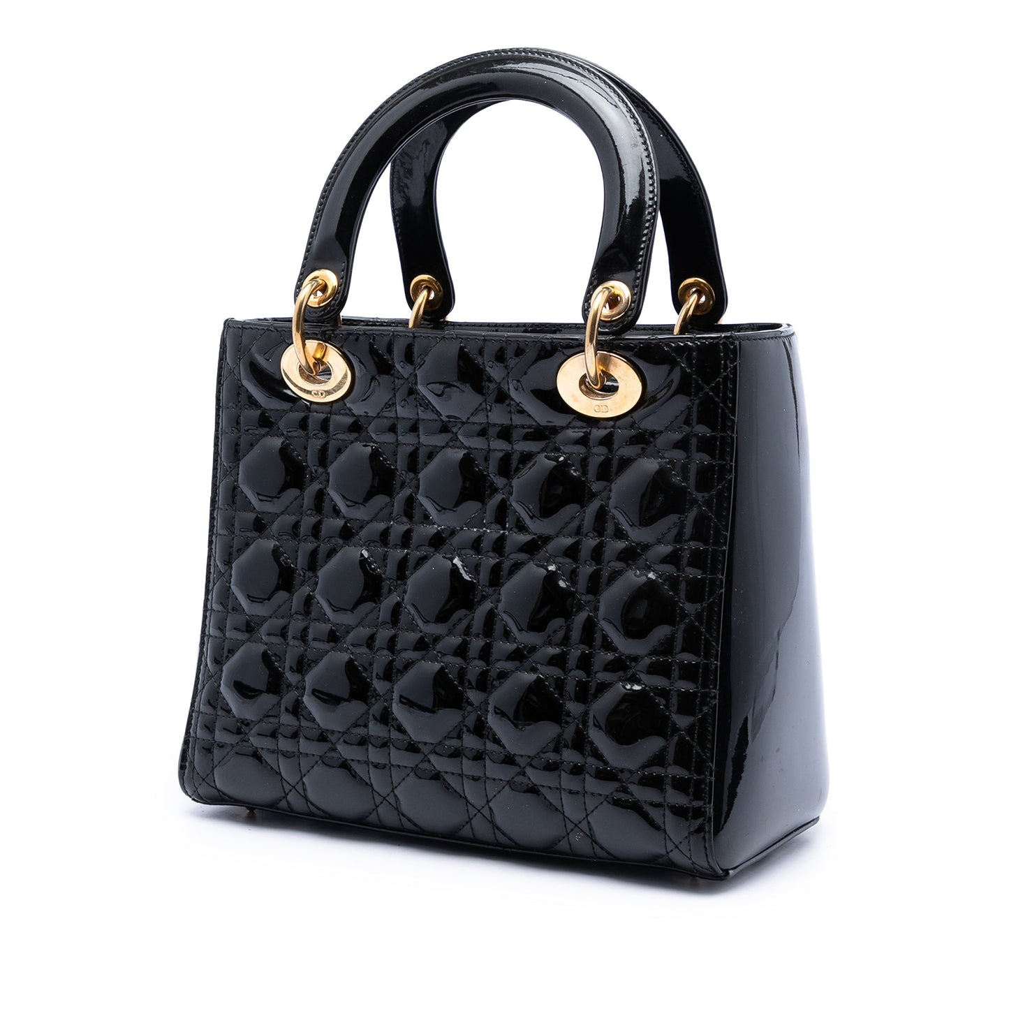 Dior Medium Patent Cannage Lady Dior