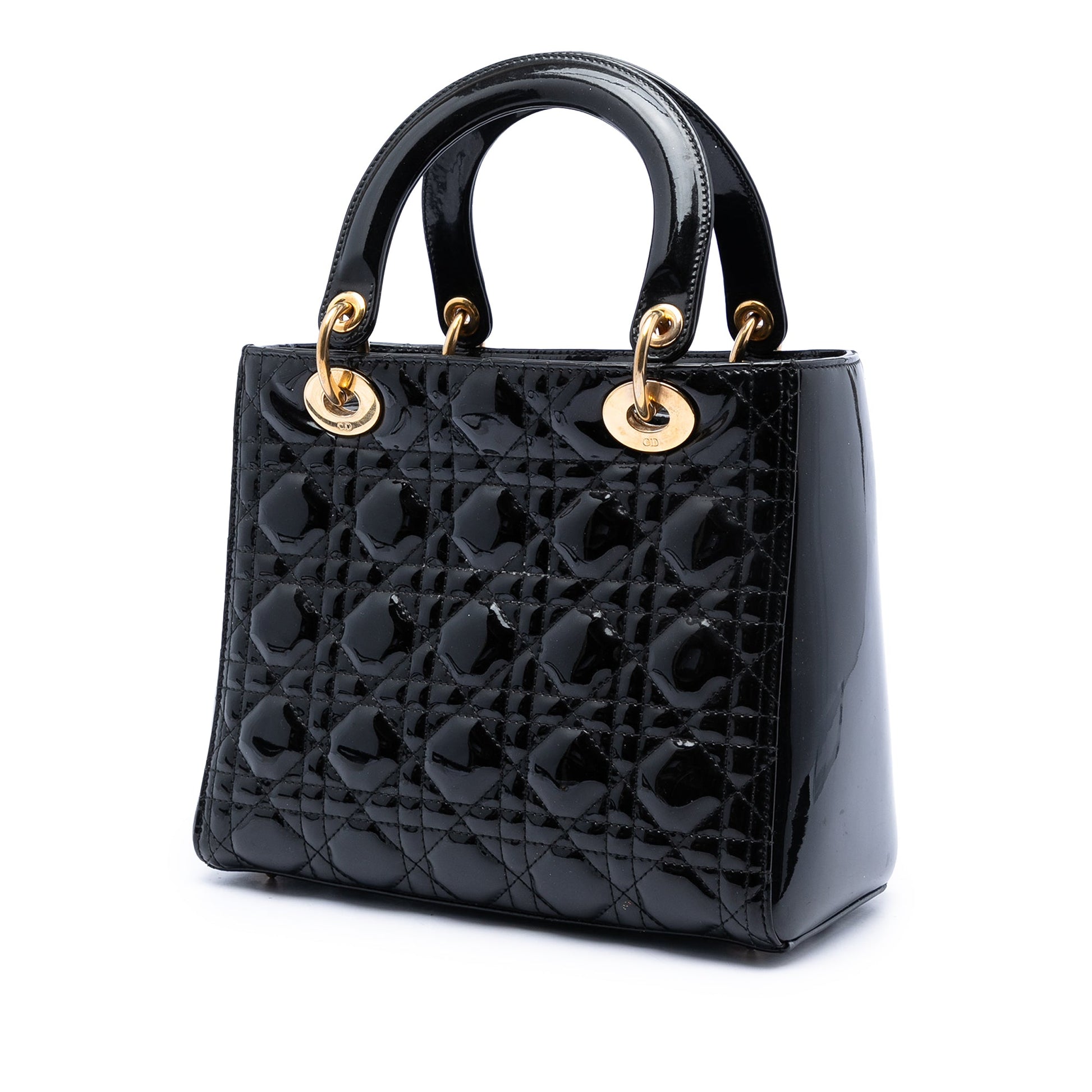 Dior Medium Patent Cannage Lady Dior