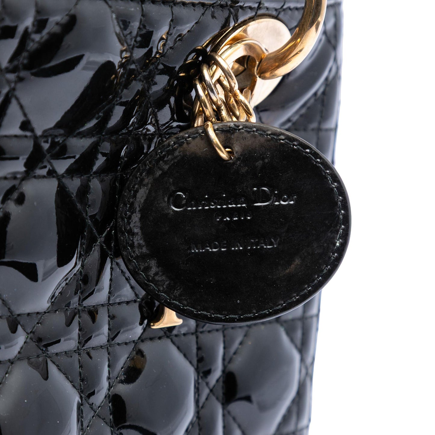 Dior Medium Patent Cannage Lady Dior