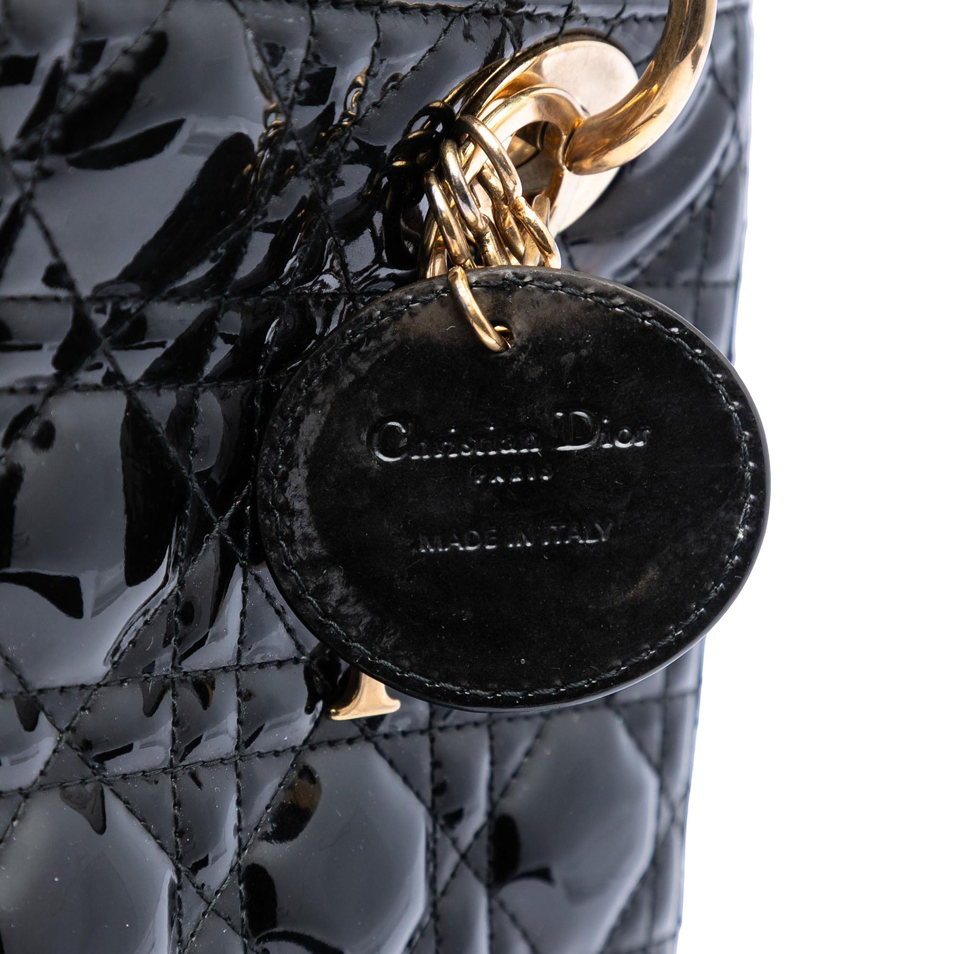 Dior Medium Patent Cannage Lady Dior