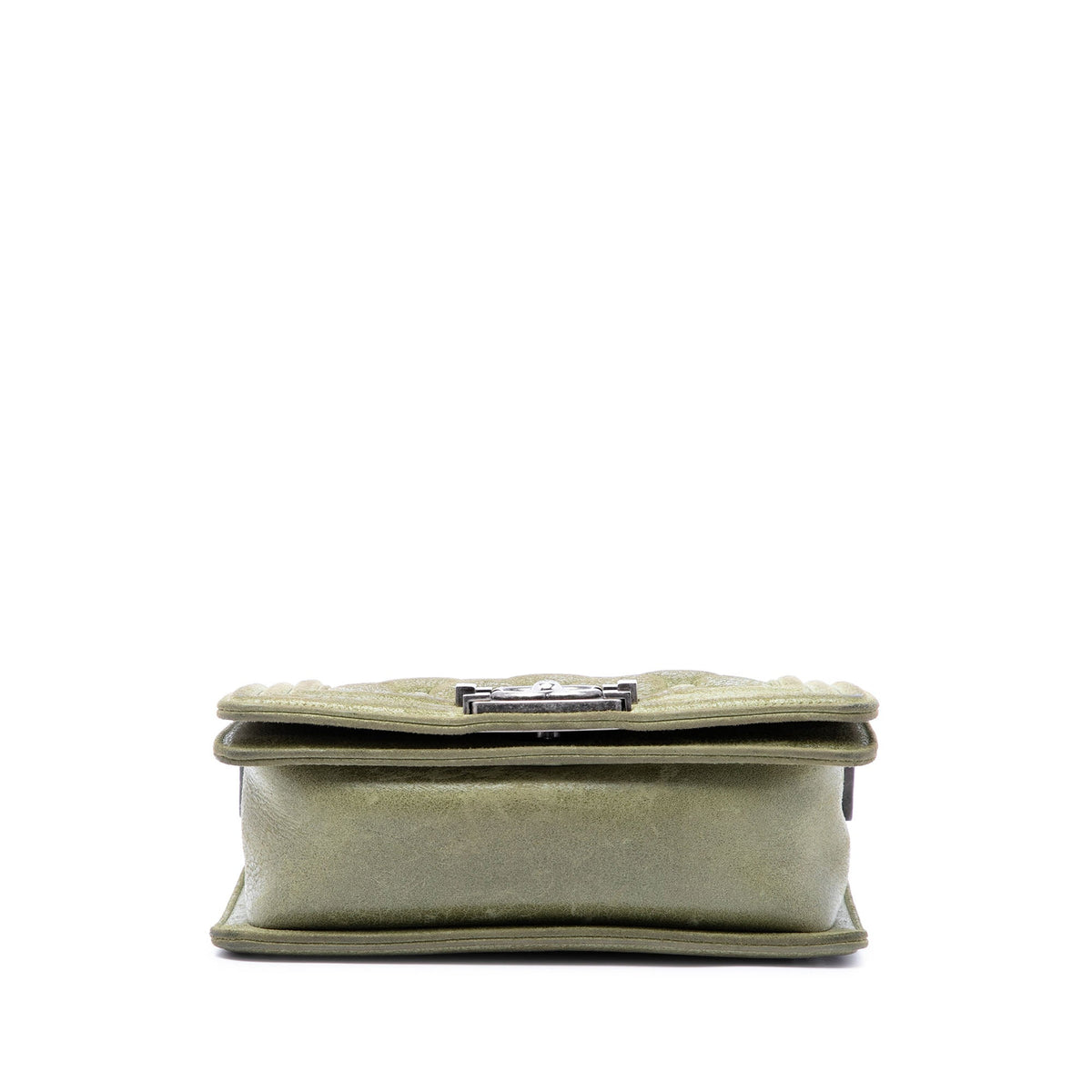 Chanel Small Quilted Calfskin Chesterfield Boy Flap — Green