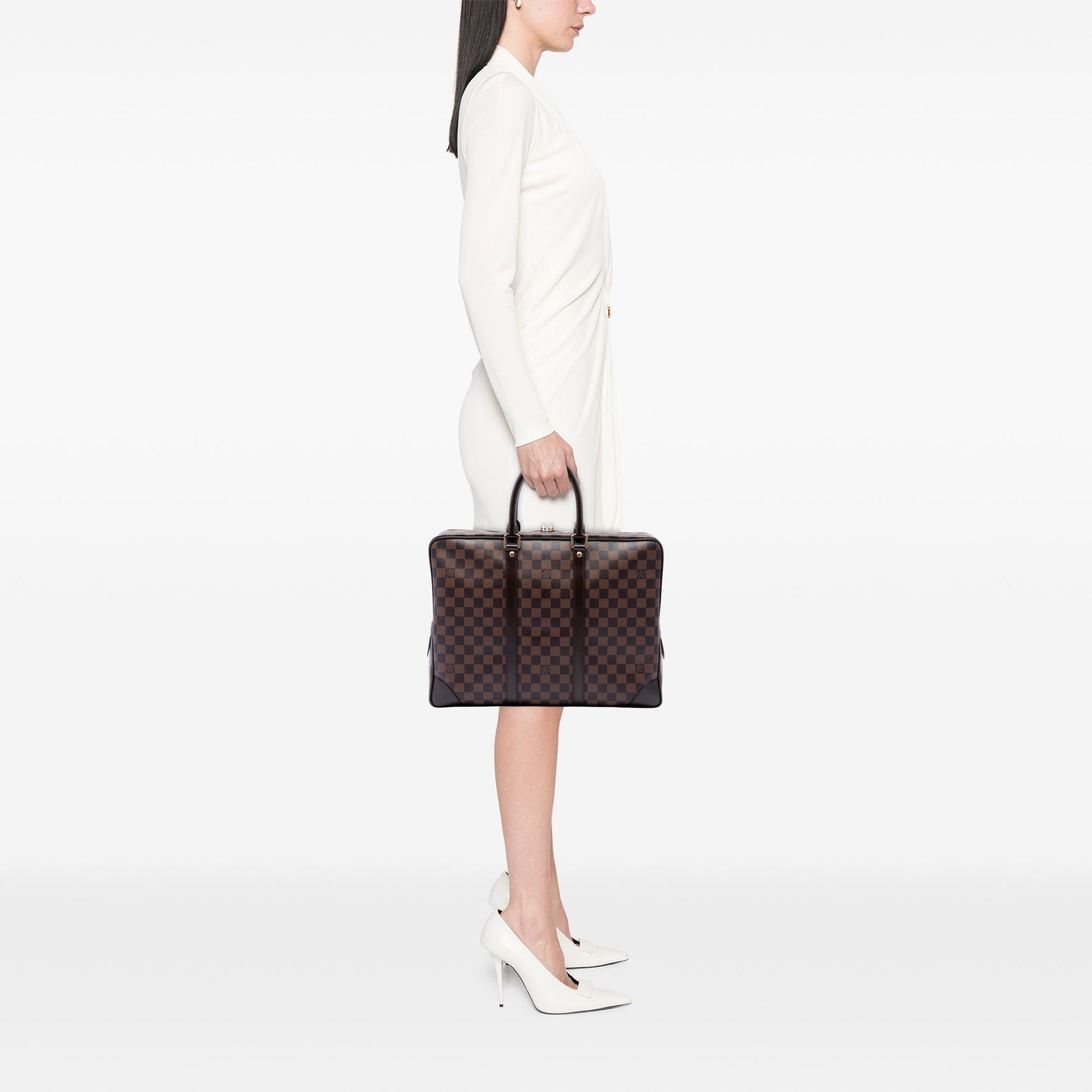 Louis Vuitton Damier Ebene Porte Documents Voyage PM