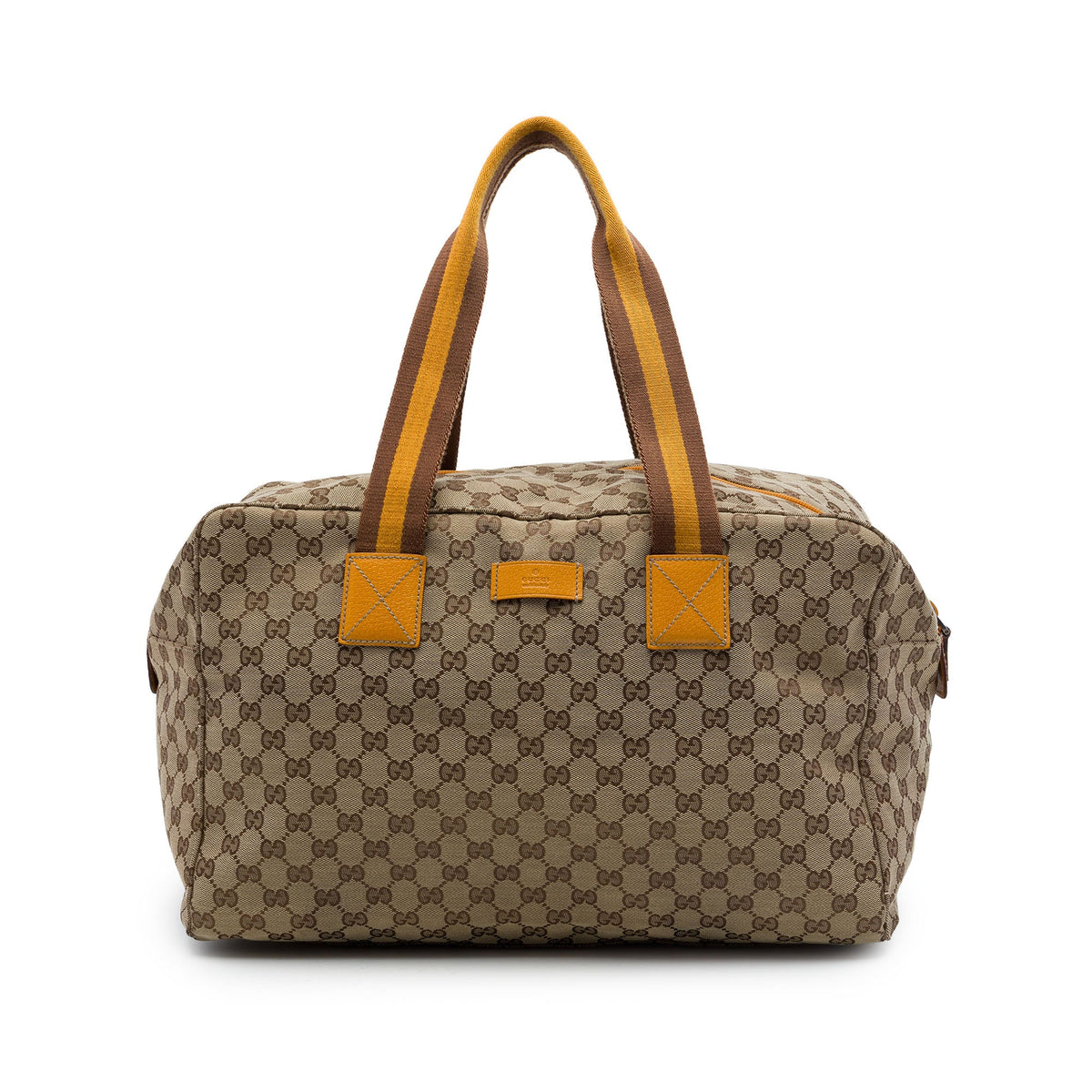 Gucci GG Canvas Web Travel Bag — Beige