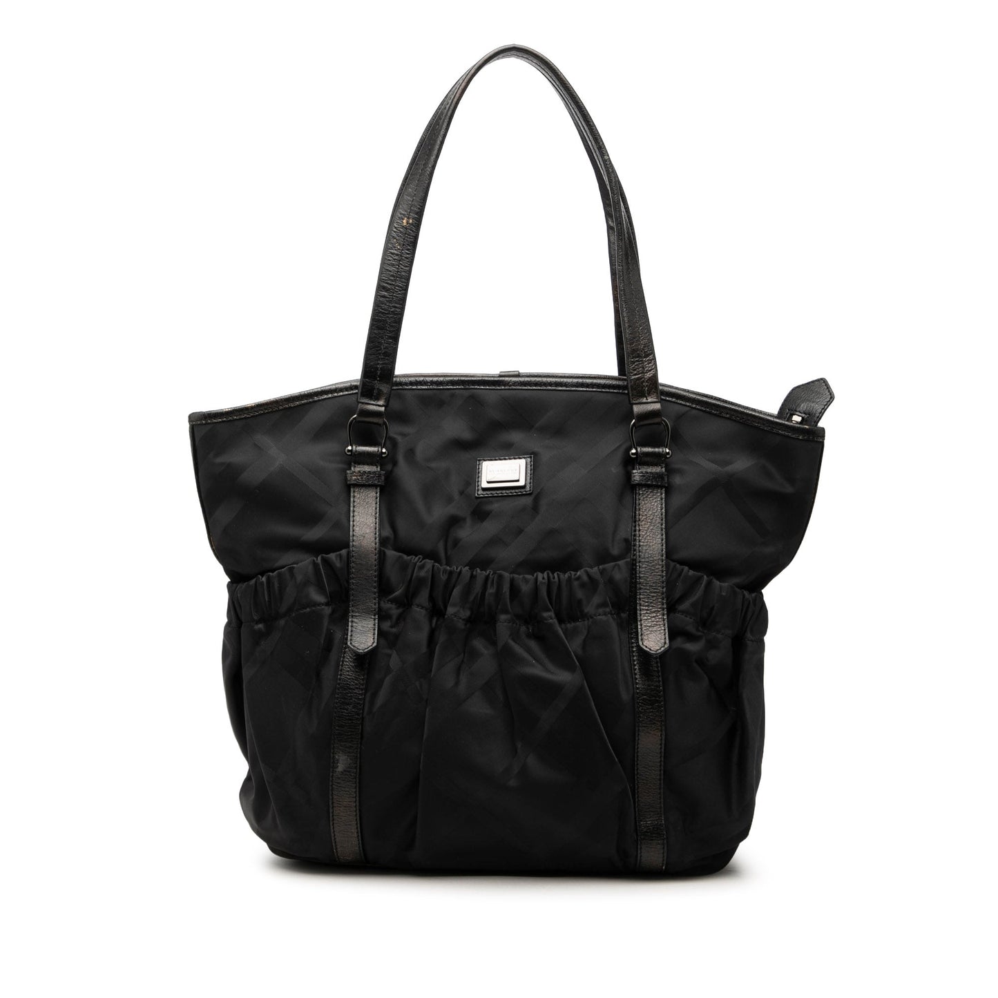 Burberry Tonal Check Nylon Tote