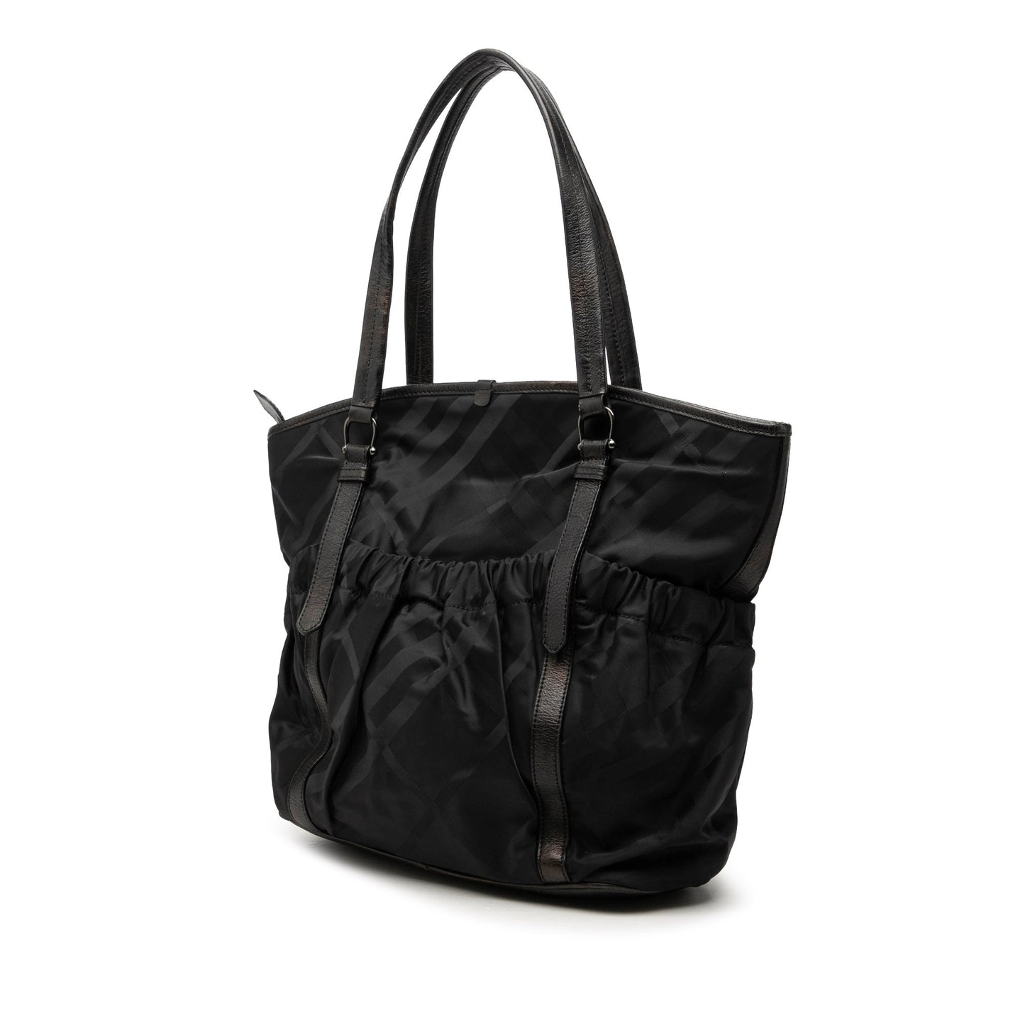 Burberry Tonal Check Nylon Tote