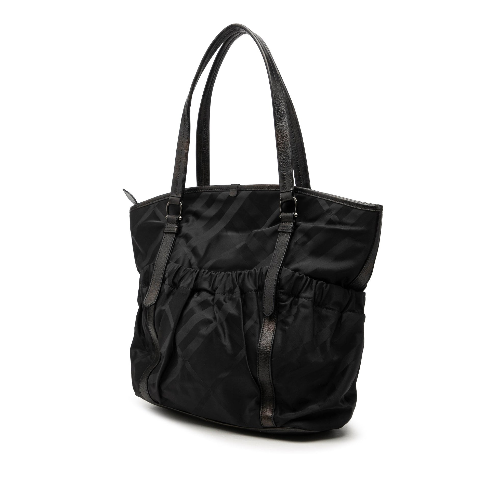 Burberry Tonal Check Nylon Tote