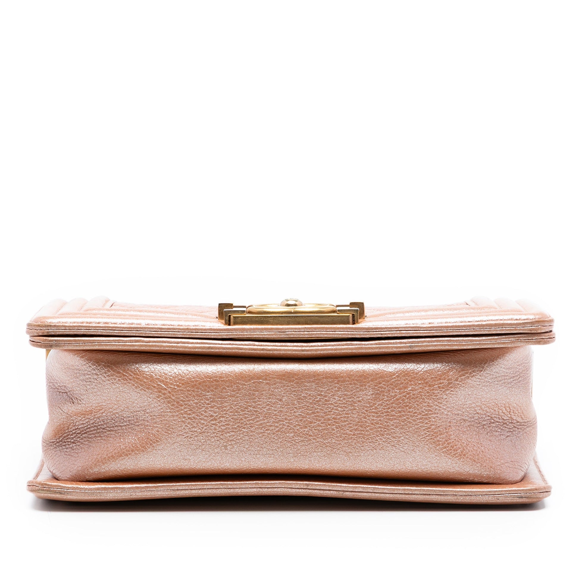 Chanel Small Quilted Metallic Calfskin Boy Flap