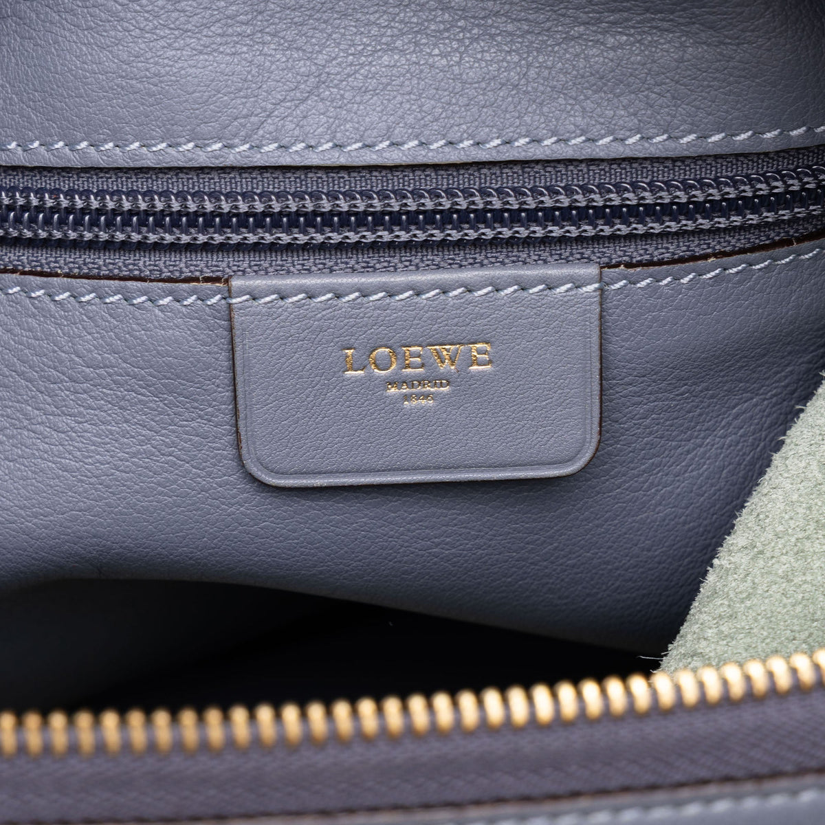 LOEWE Leather Anagram Crossbody — Purple
