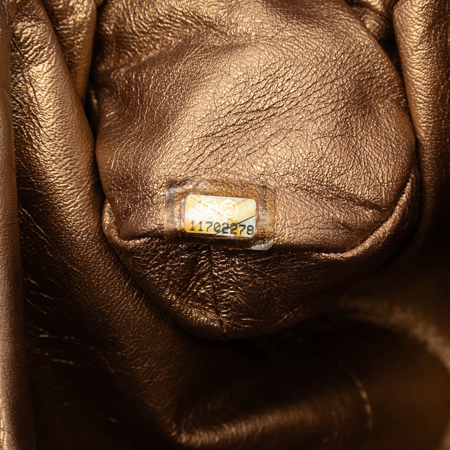 Chanel Metallic Crackled Calfskin Monte Carlo Clutch
