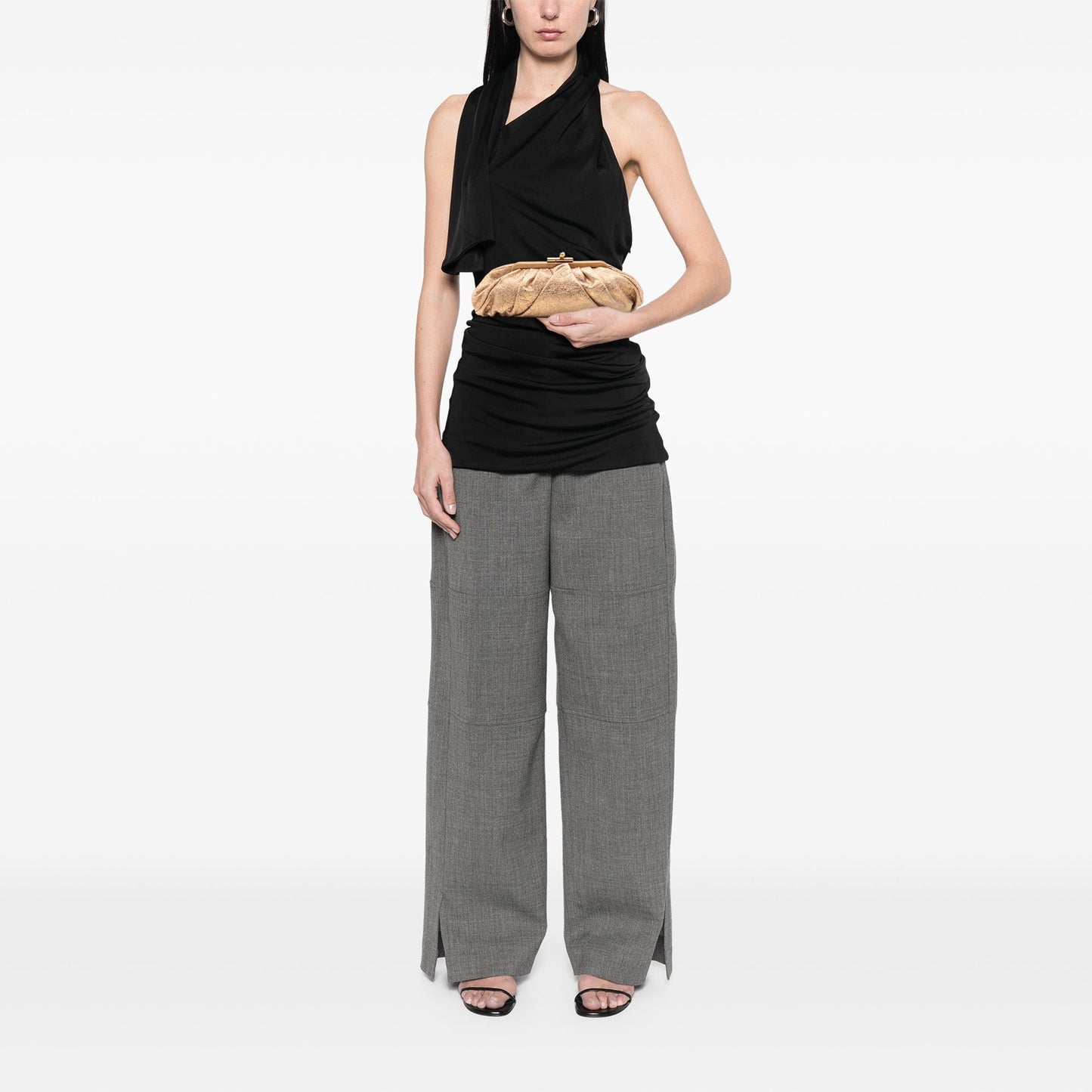 Chanel Metallic Crackled Calfskin Monte Carlo Clutch