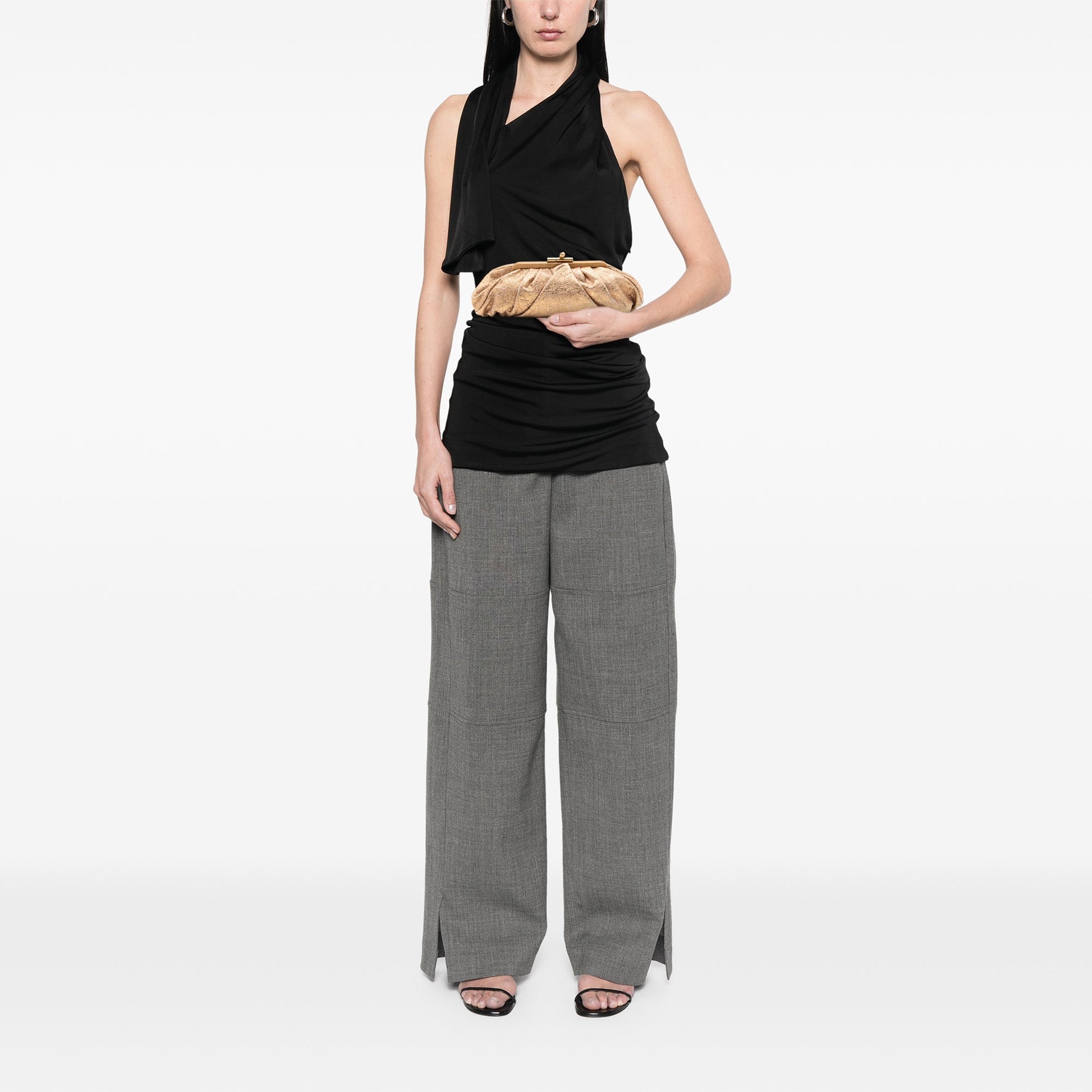 Chanel Metallic Crackled Calfskin Monte Carlo Clutch