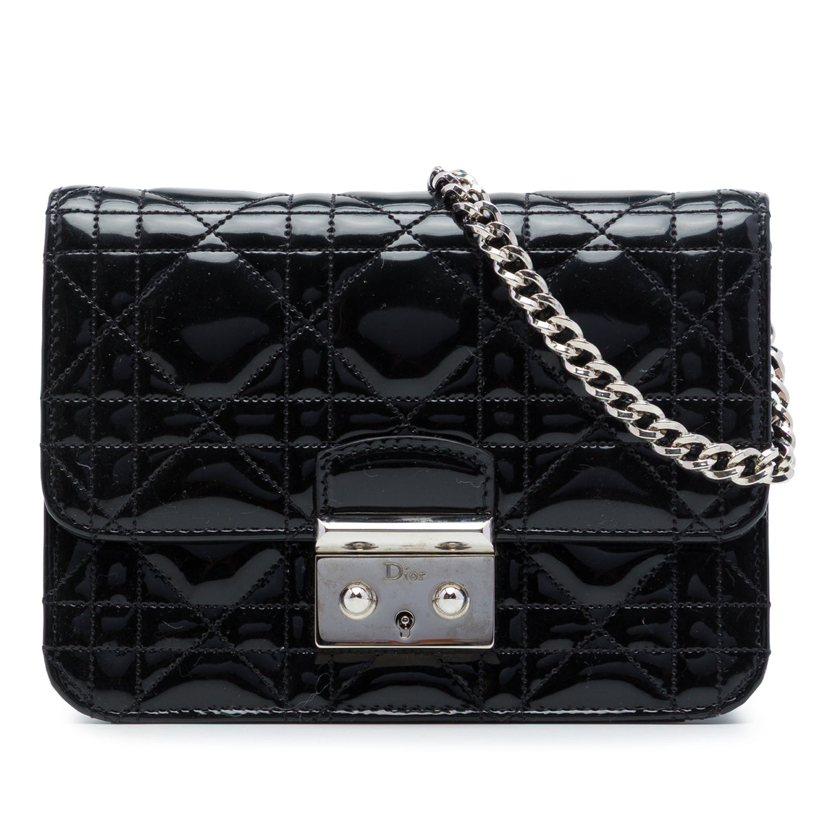 Dior Mini Patent Cannage Miss Dior Pouch