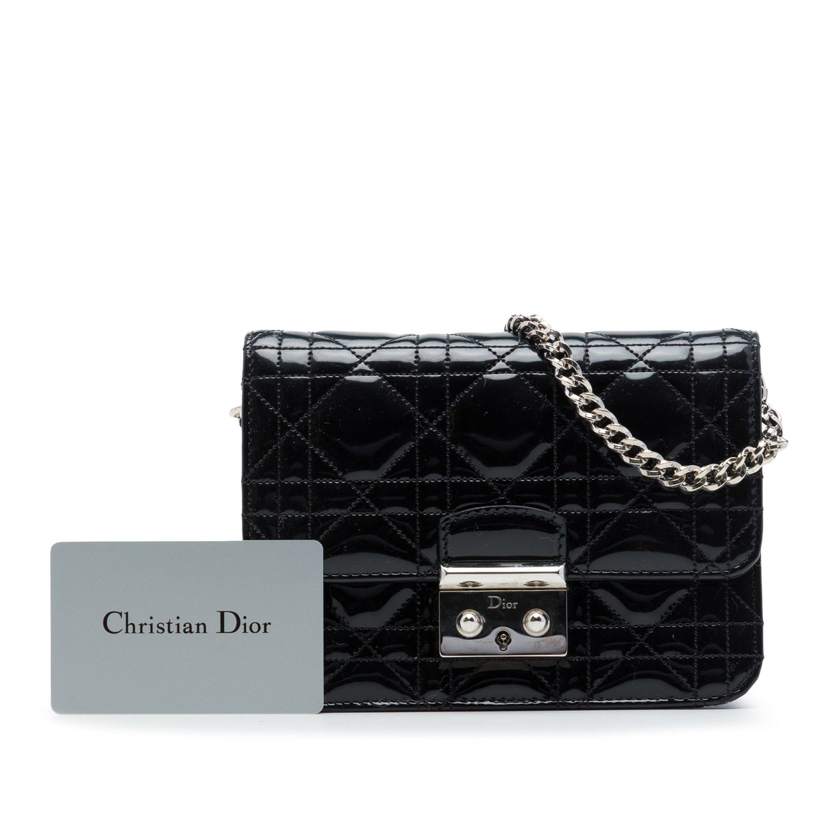Dior Mini Patent Cannage Miss Dior Pouch