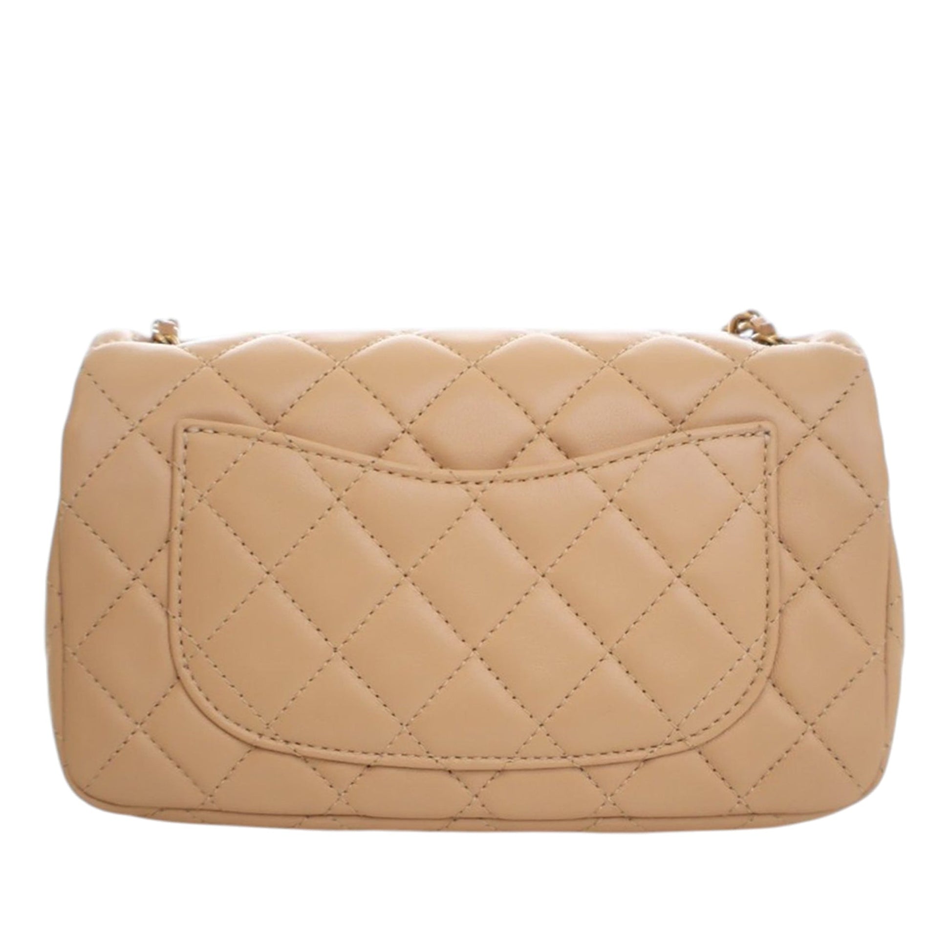 Mini Rectangular Classic Lambskin Pearl Crush Single Flap