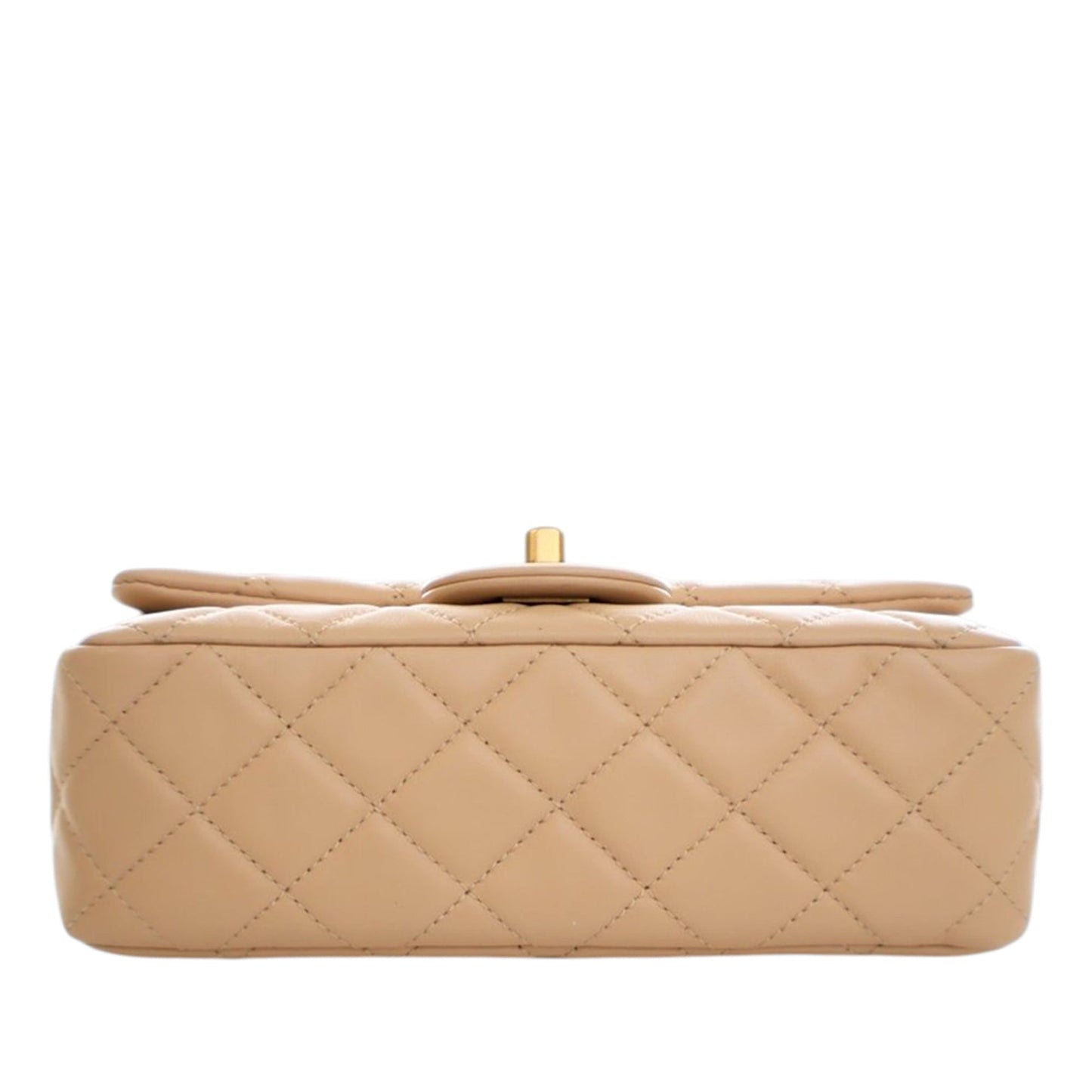 Mini Rectangular Classic Lambskin Pearl Crush Single Flap