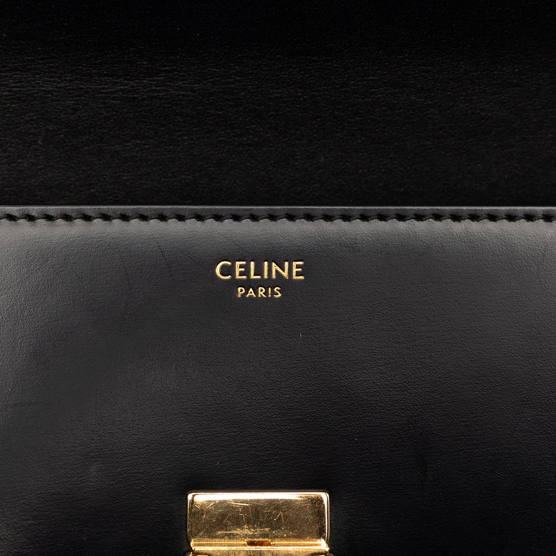 Celine Shiny Calfskin Claude Shoulder Bag