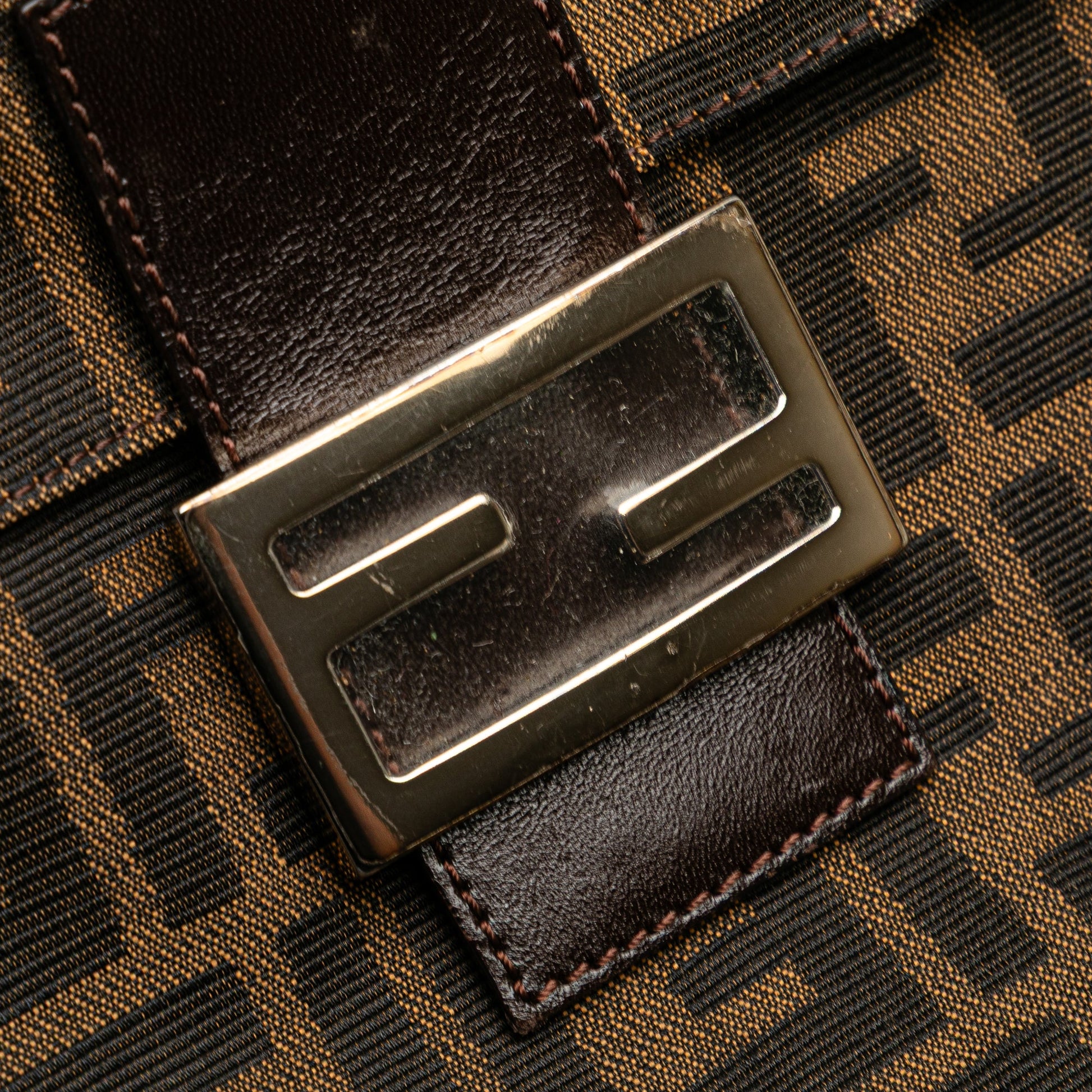 Fendi Zucca Canvas Shoulder Bag