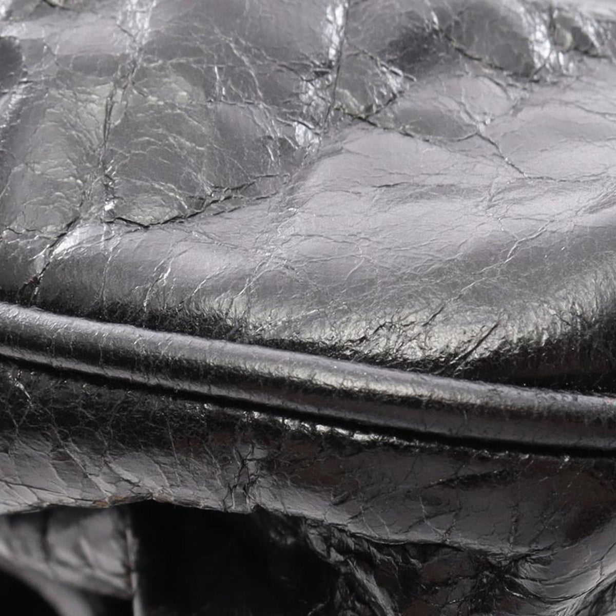Miu Miu Vitello Shine Satchel — Black