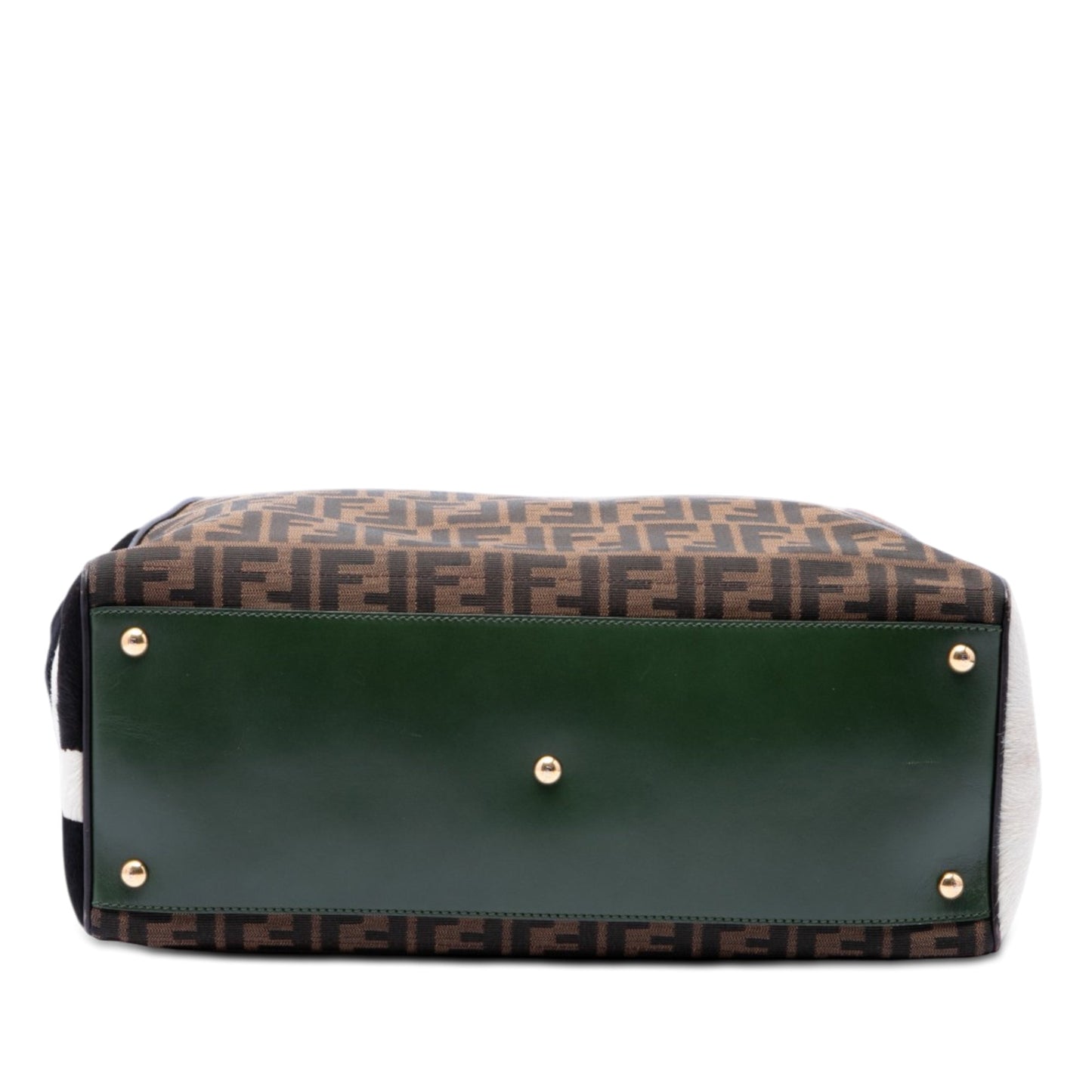 Fendi Large Zucca Canvas Ponyhair 2Jours Tote