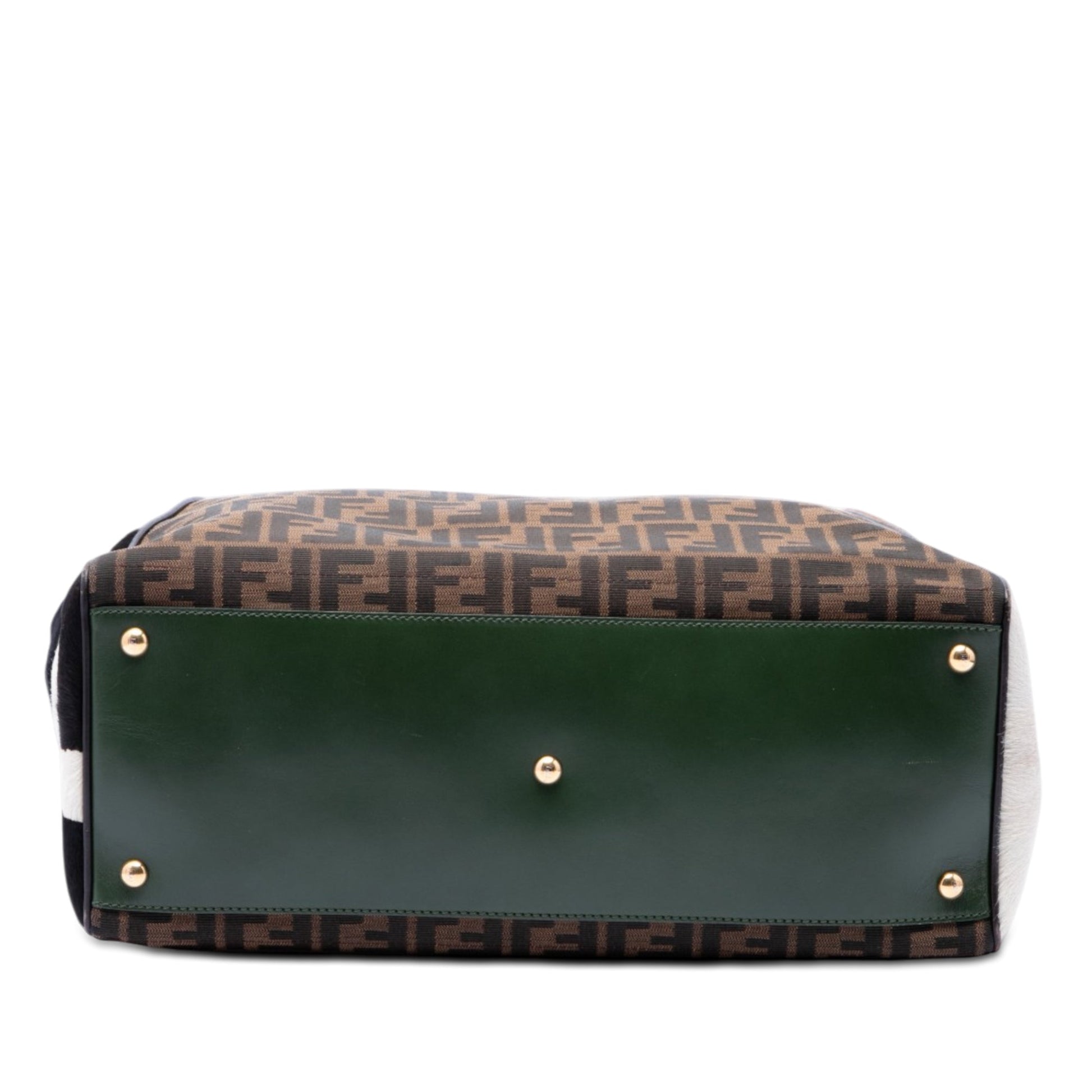 Fendi Large Zucca Canvas Ponyhair 2Jours Tote
