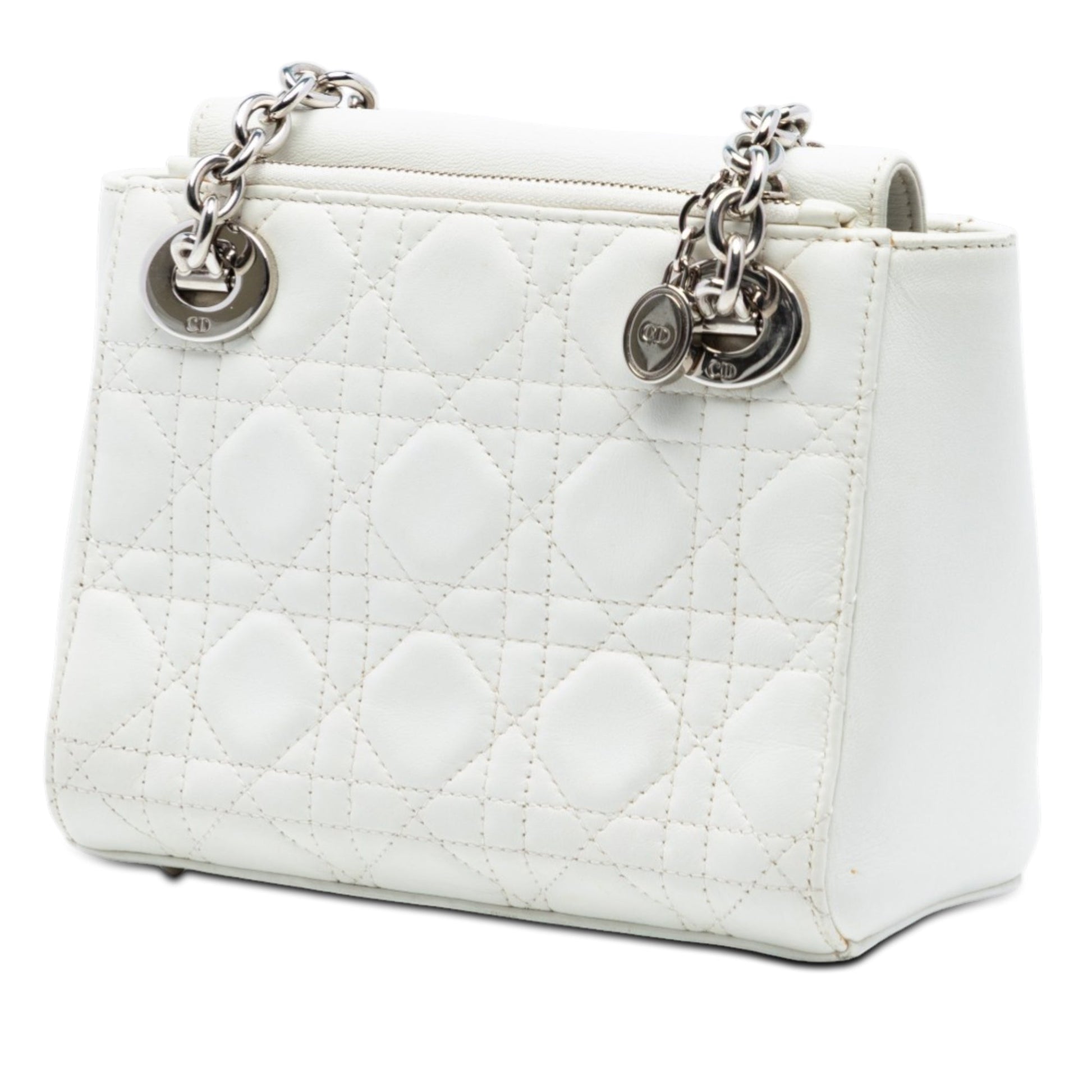 Lambskin Cannage Lady Dior Double Chain Bag