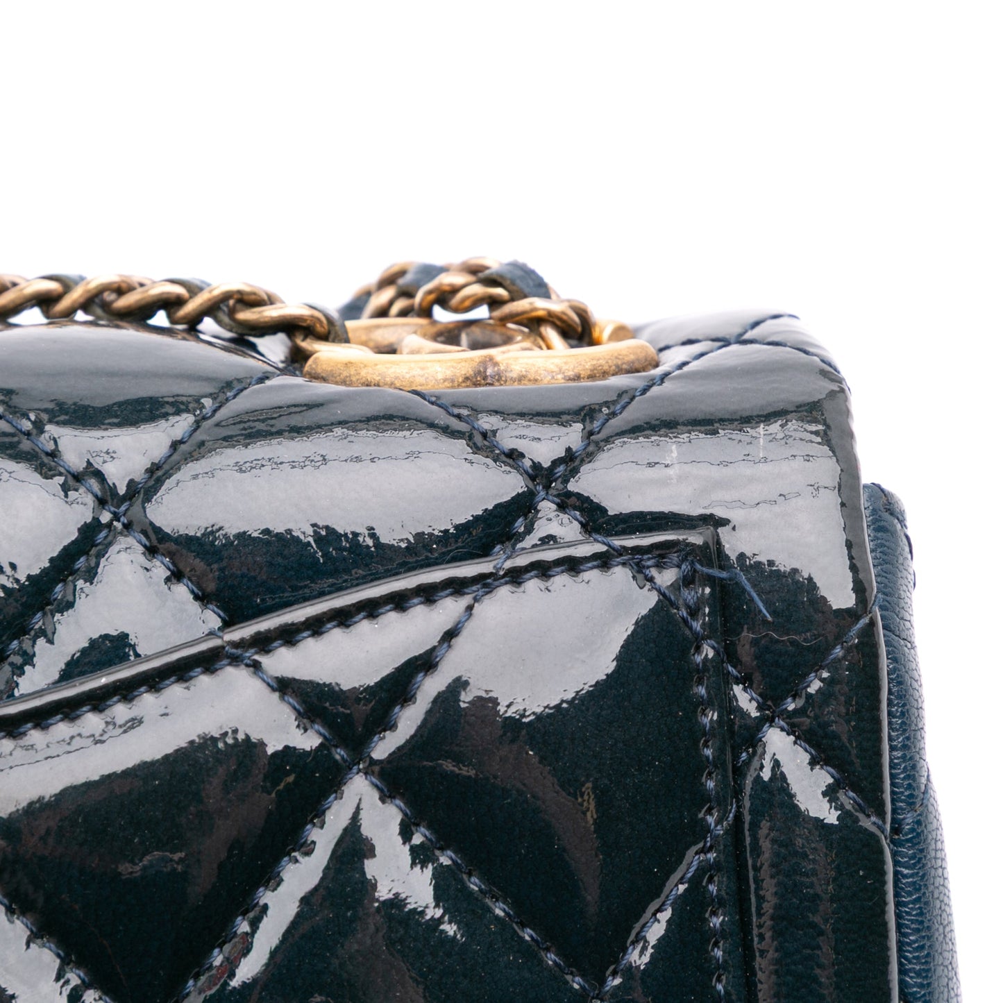 Chanel Paris-Salzburg Small Patent and Goatskin CC Eyelet Flap