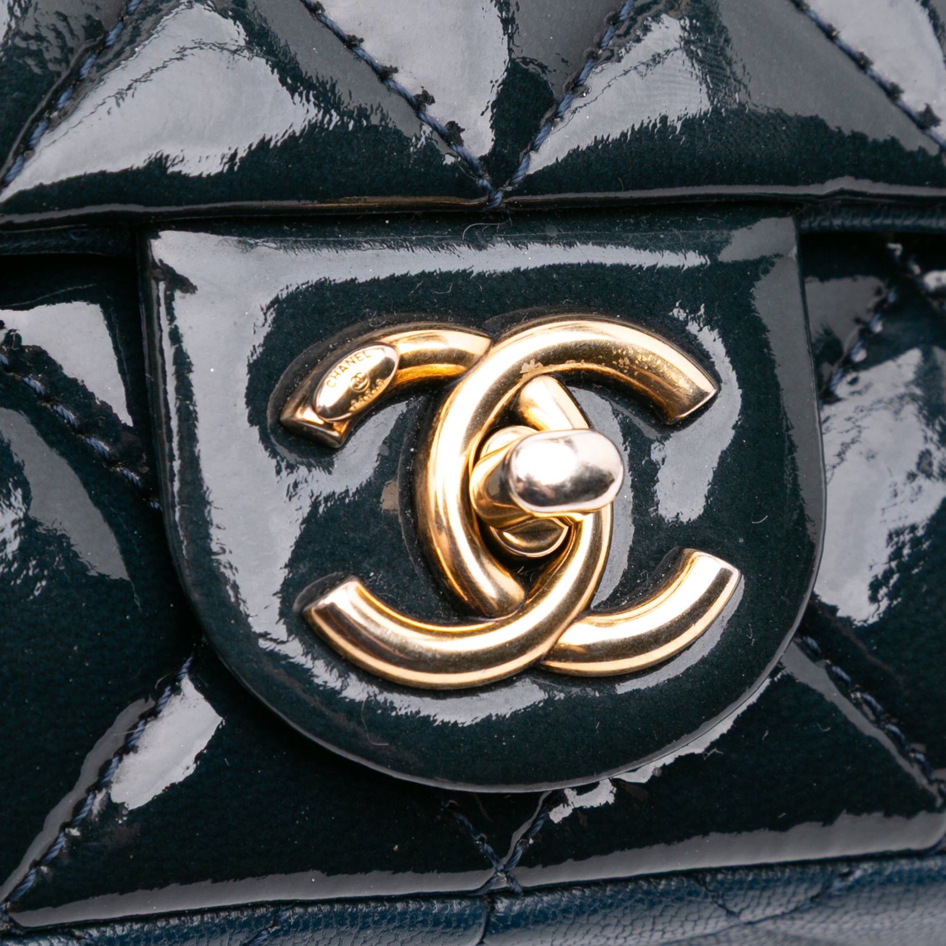 Chanel Paris-Salzburg Small Patent and Goatskin CC Eyelet Flap