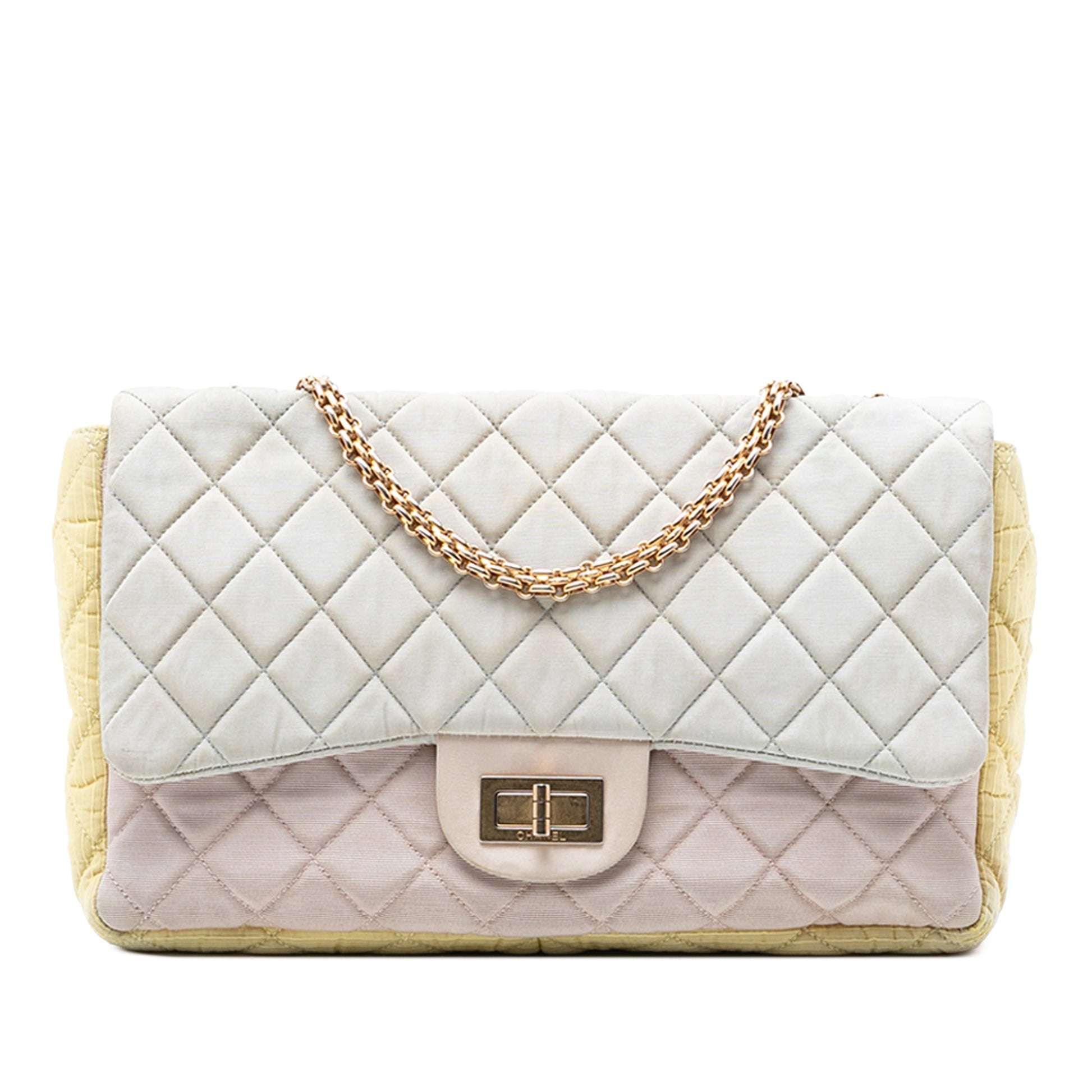 Tricolor Quilted Nylon Reissue 2.55 Single Flap 227