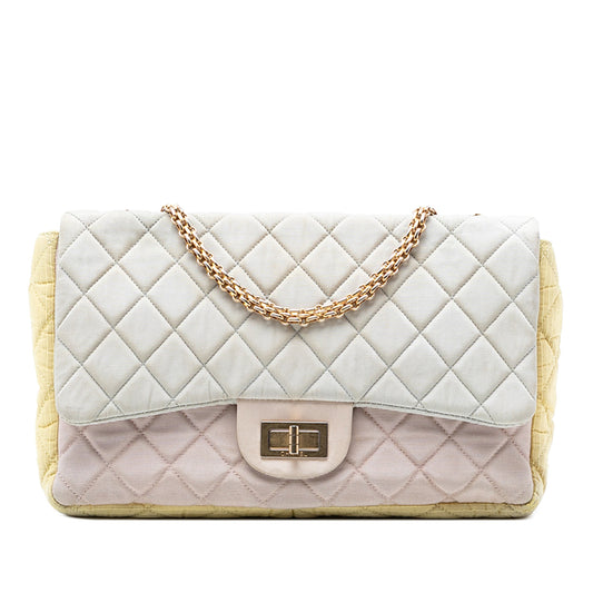 Tricolor Quilted Nylon Reissue 2.55 Single Flap 227