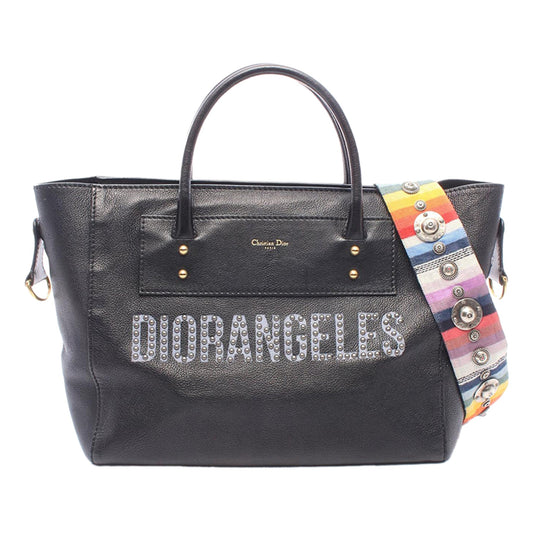 Dior Studded Goatskin Diorangeles Convertible Tote