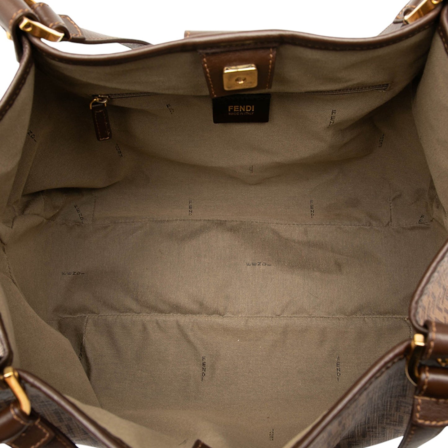 Fendi Zucchino Spalmati Chiusura Tote