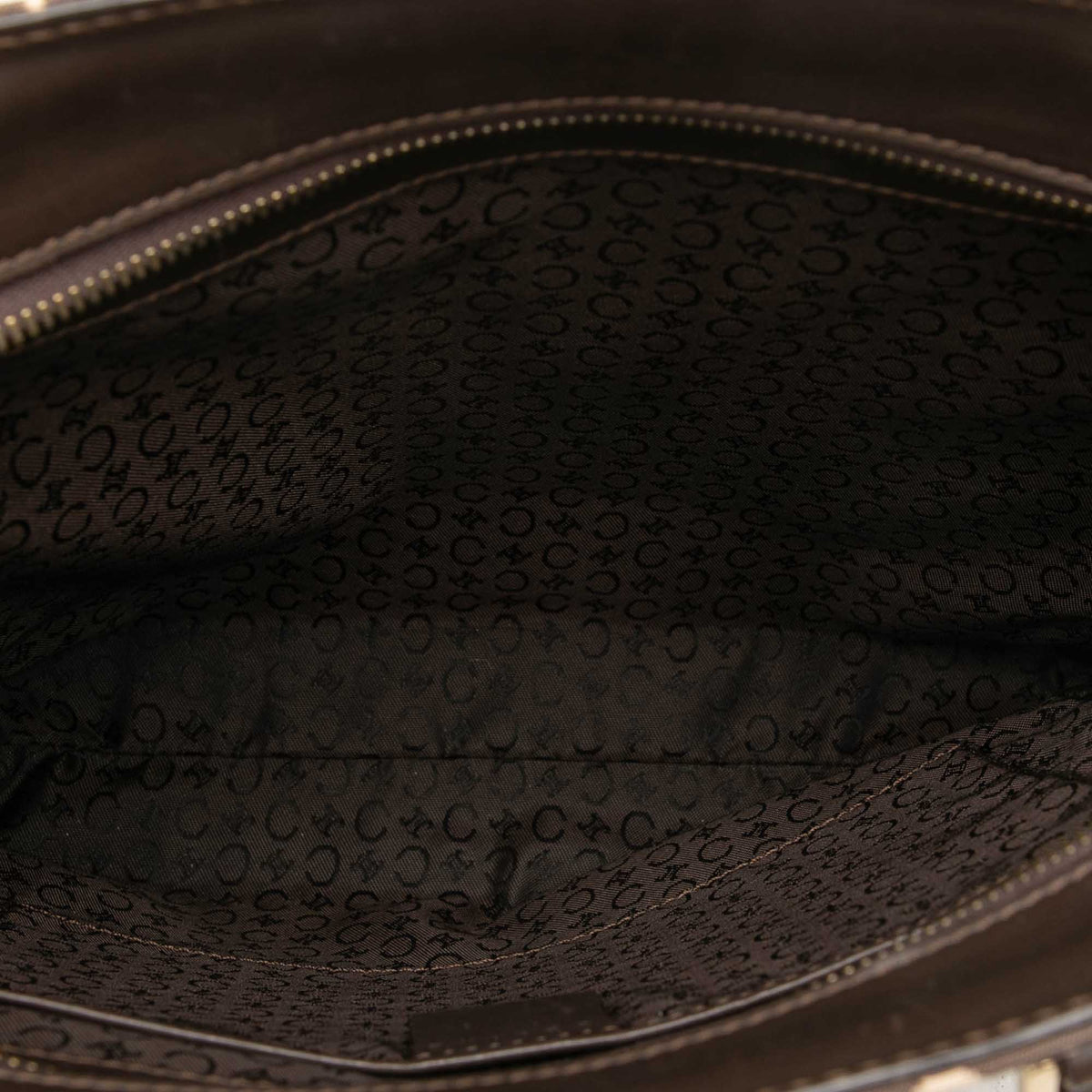 Celine C Macadam Canvas Tote — Brown
