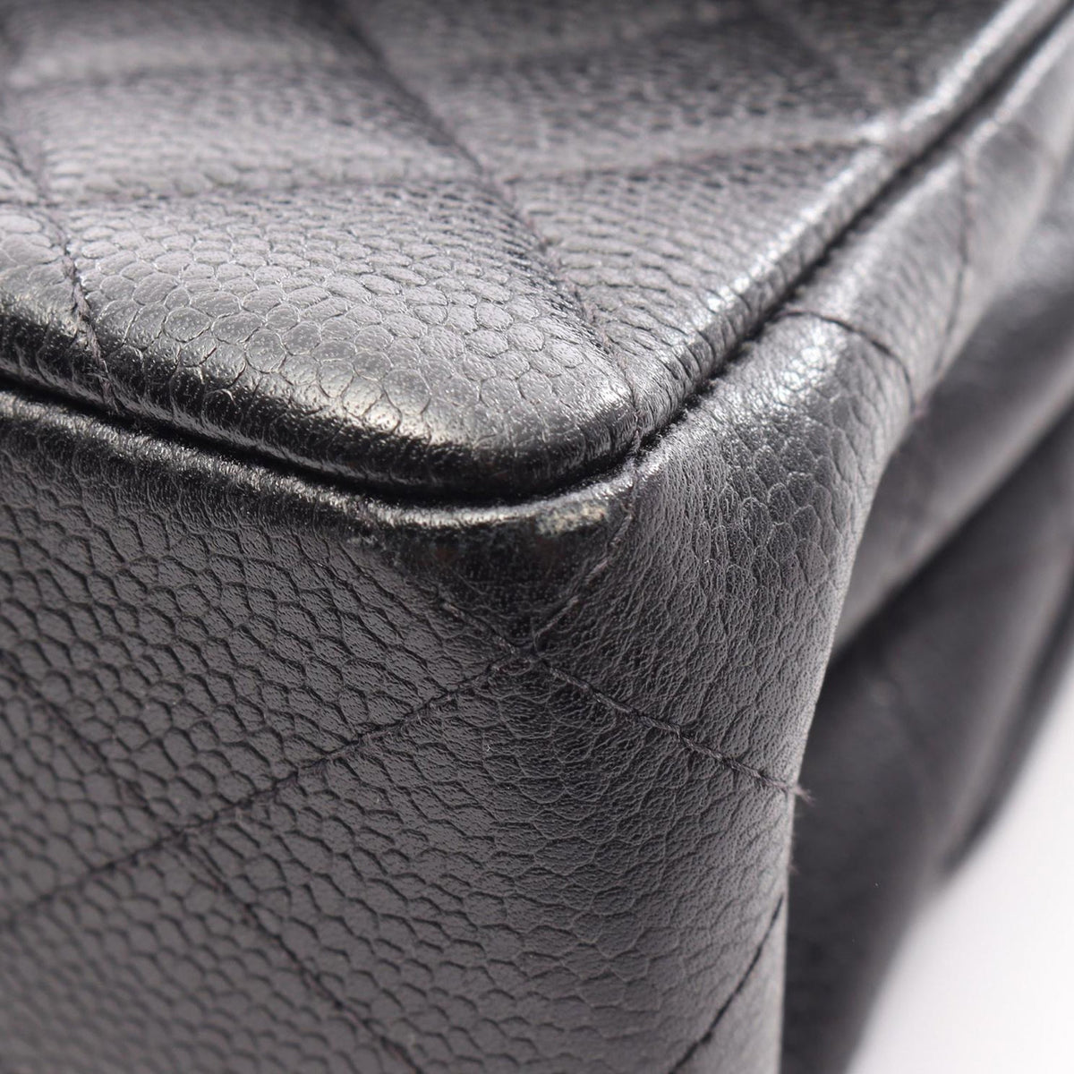 Chanel Quilted Caviar Double Sided Flap — Black